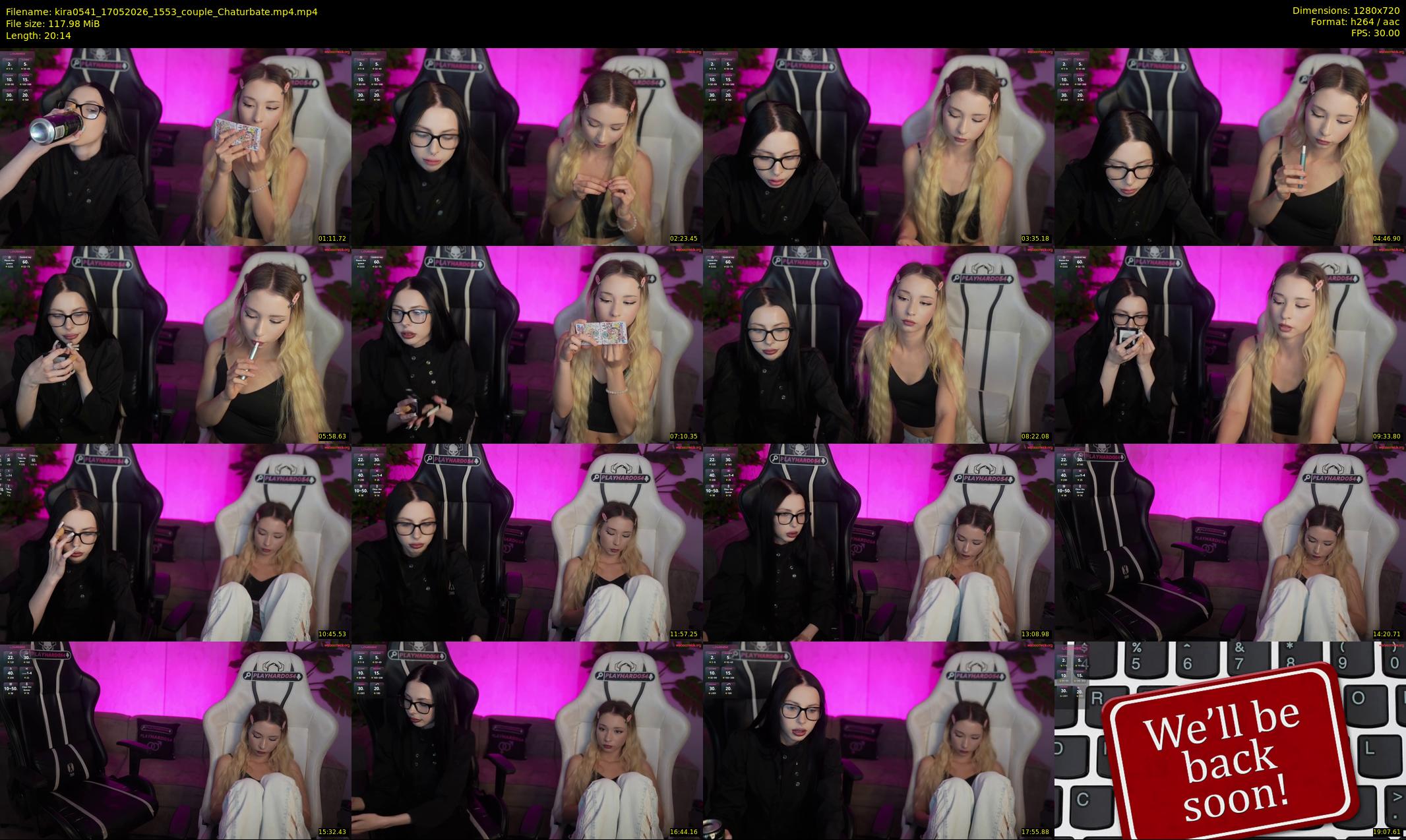 kira0541 — 21 minute Chaturbate couple cam show recording, 720p, May 17, 2026