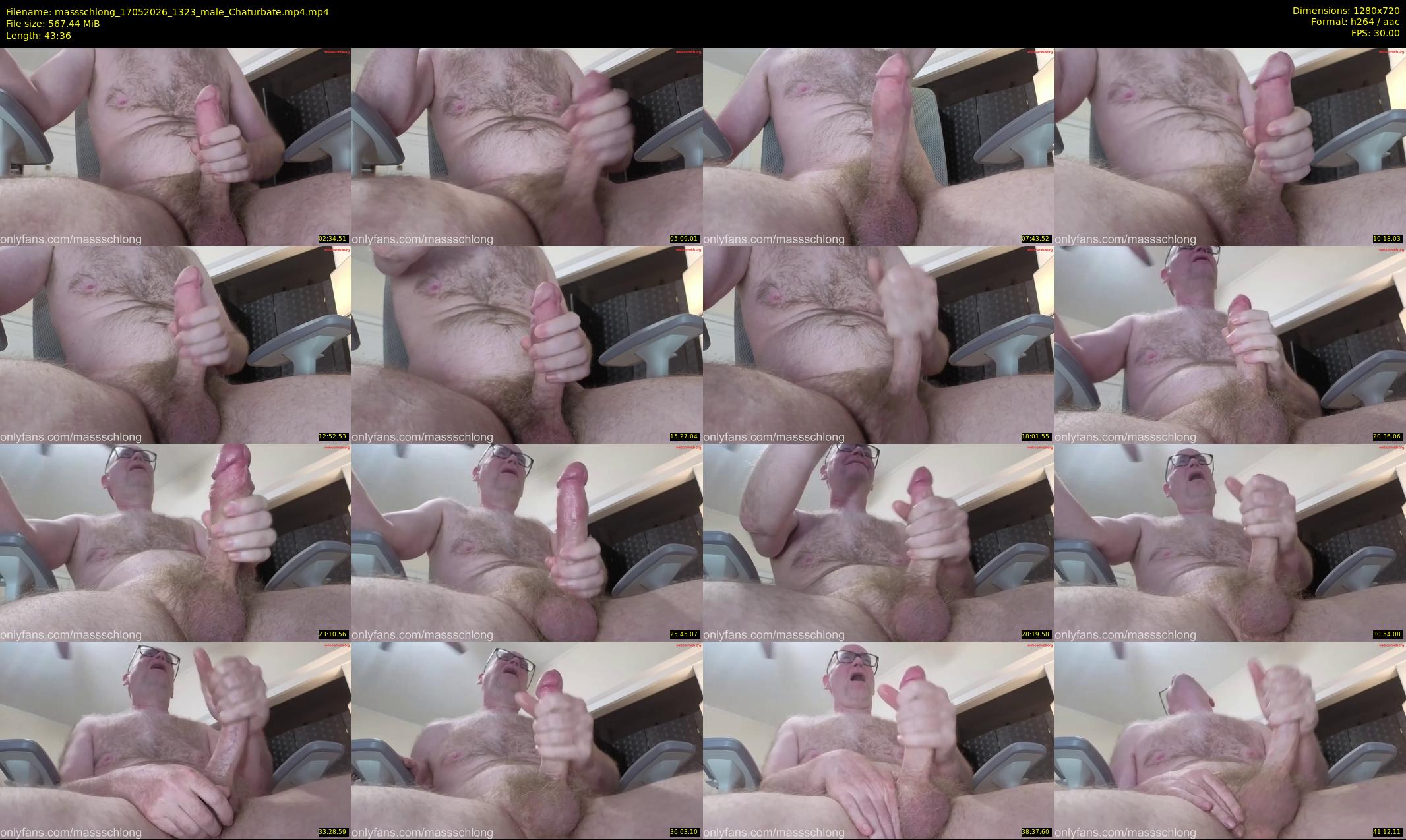 massschlong — 44 minute Chaturbate male cam show recording, 720p, May 17, 2026