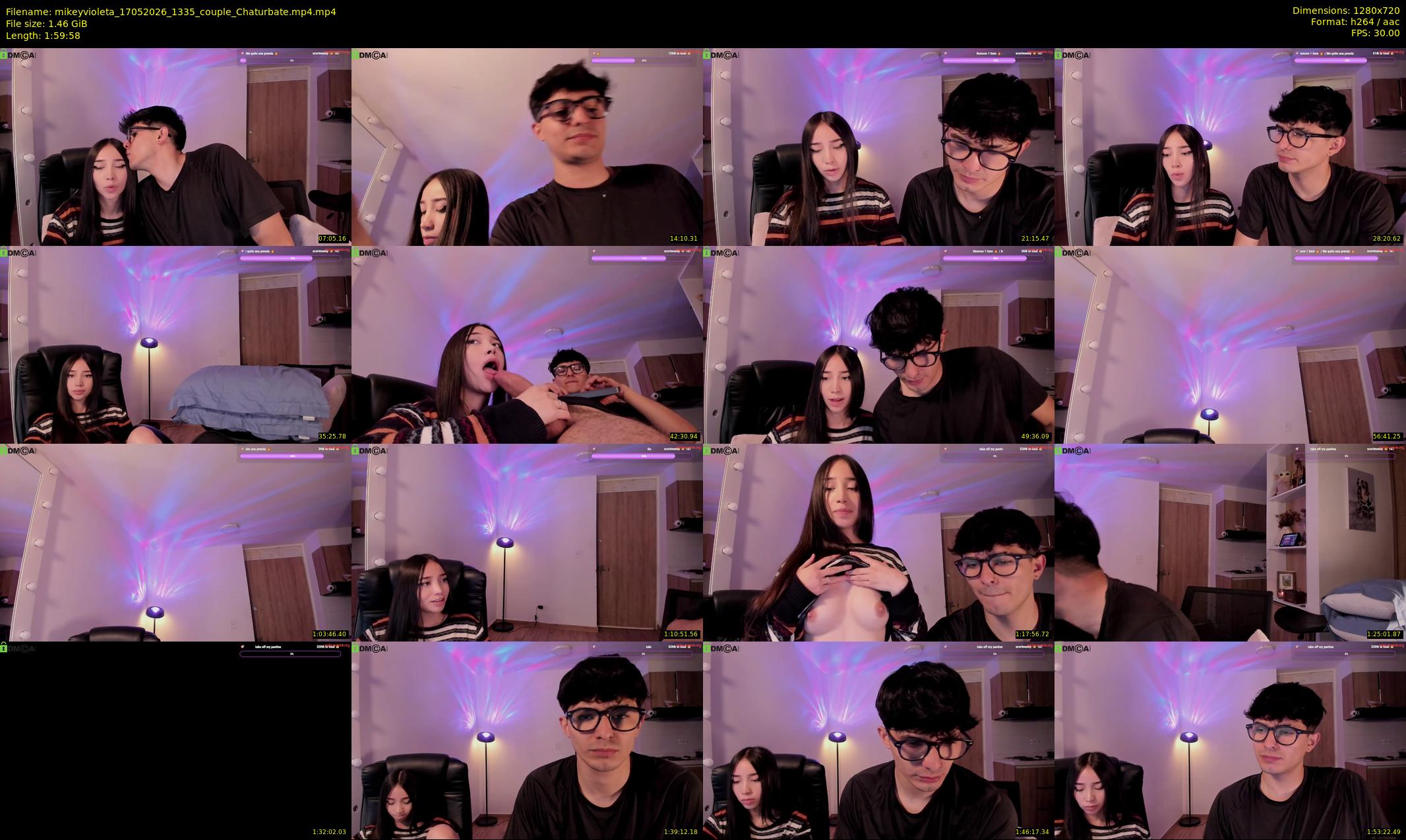 mikeyvioleta — 120 minute Chaturbate couple cam show recording, 720p, May 17, 2026