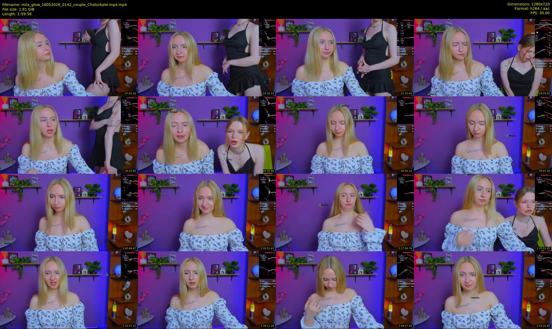mila_glow — 120 minute Chaturbate female cam show recording, 720p, May 18, 2026