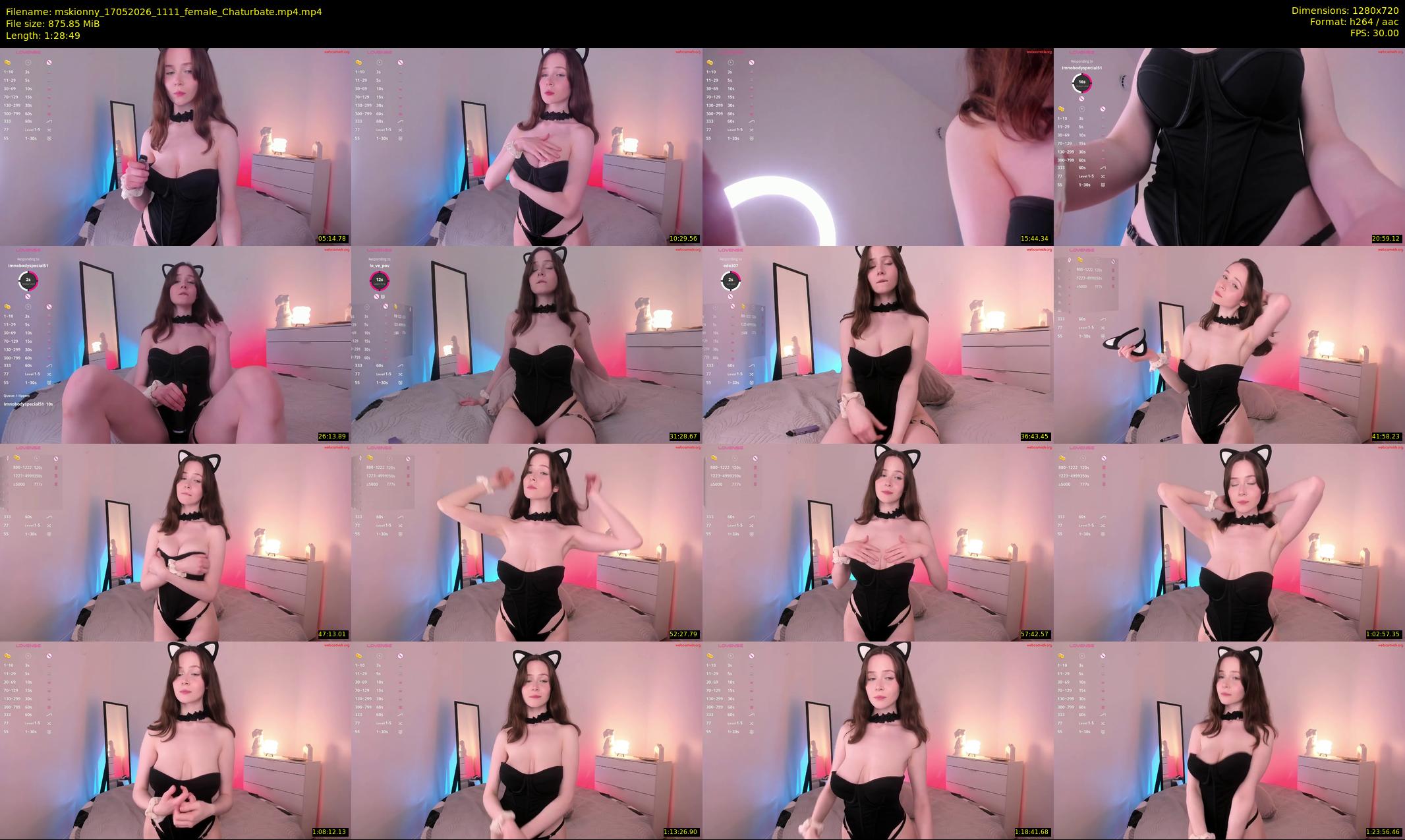 mskionny — 89 minute Chaturbate female cam show recording, 720p, May 17, 2026