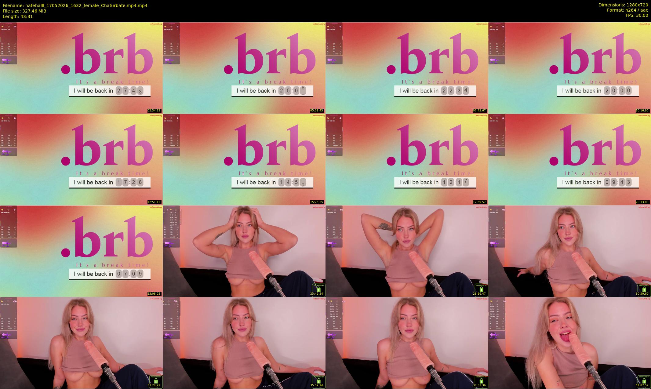 natehalll — 44 minute Chaturbate female cam show recording, 720p, May 17, 2026