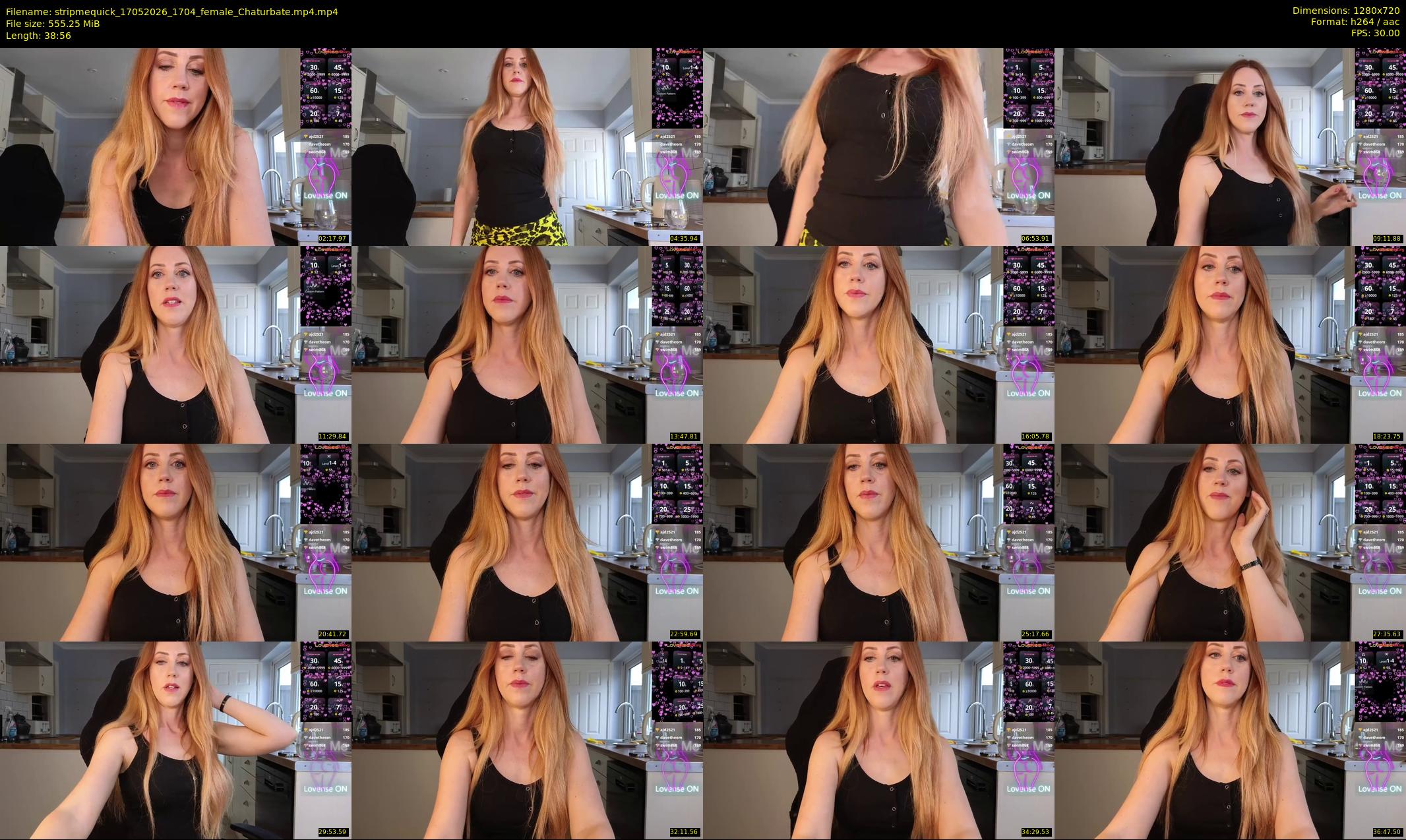 stripmequick — 39 minute Chaturbate female cam show recording, 720p, May 17, 2026