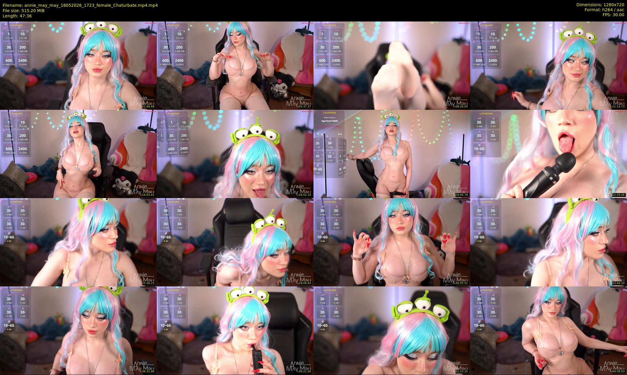 annie_may_may — 48 minute Chaturbate female cam show recording, 720p, May 18, 2026