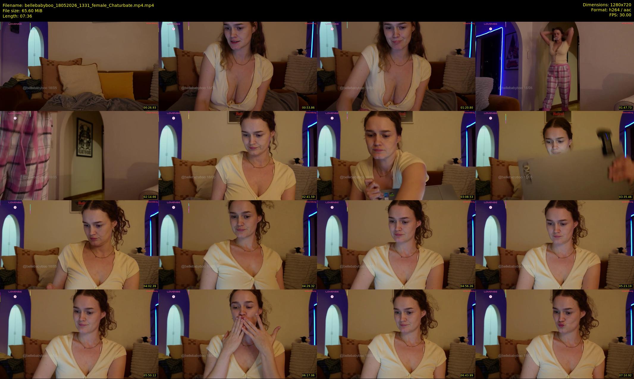 bellebabyboo — 8 minute Chaturbate female cam show recording, 720p, May 18, 2026