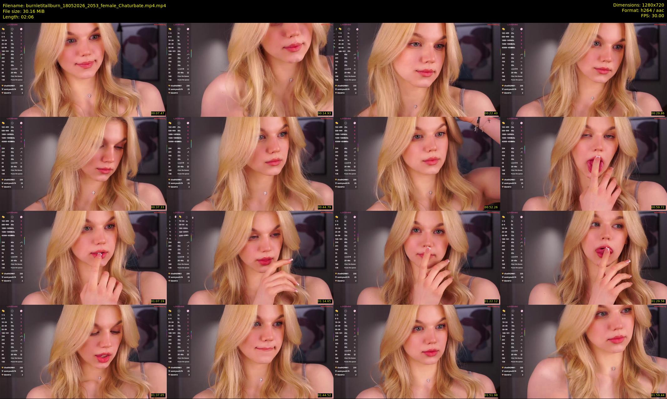 burnletitallburn — 3 minute Chaturbate female cam show recording, 720p, May 18, 2026