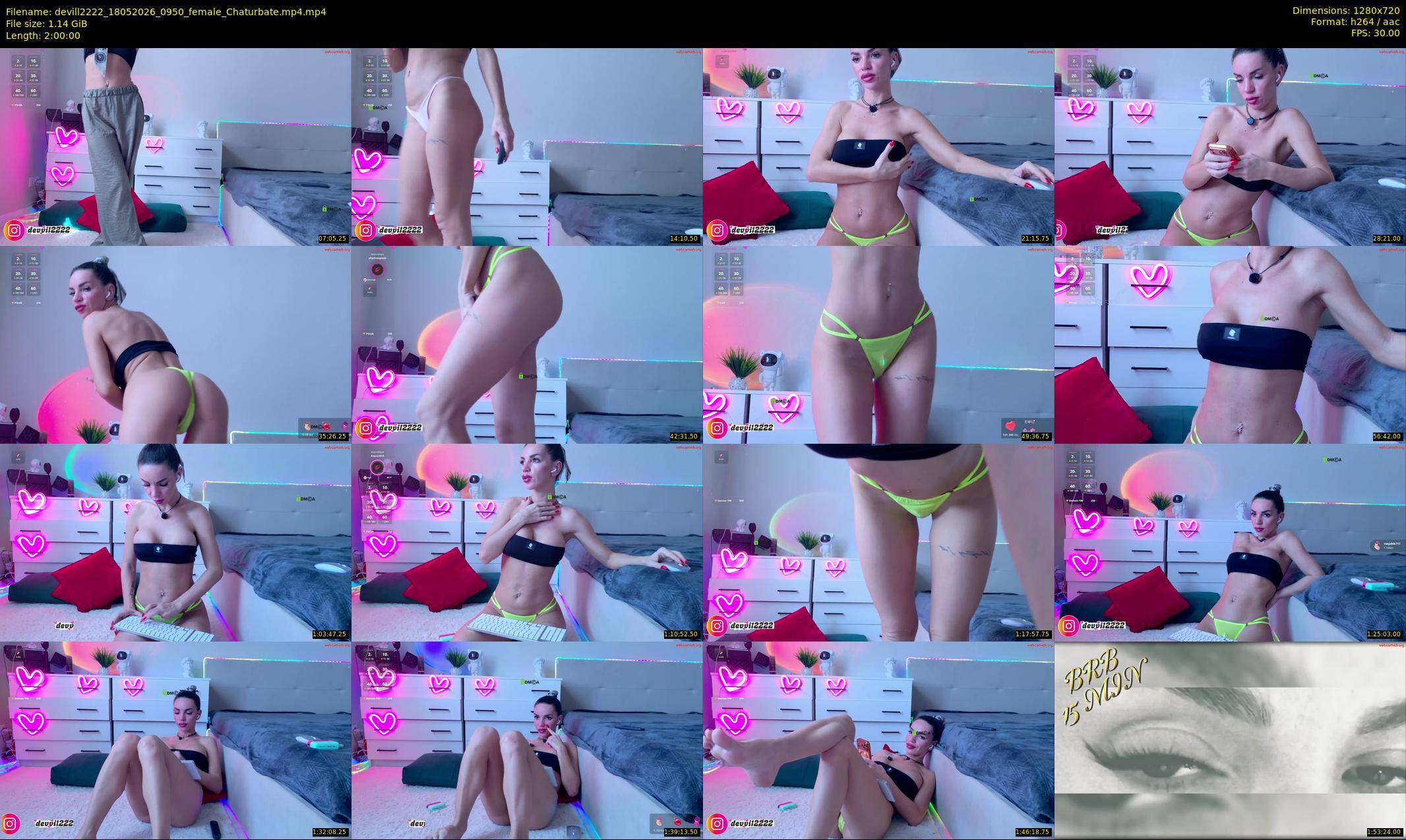 devill2222 — 120 minute Chaturbate female cam show recording, 720p, May 18, 2026