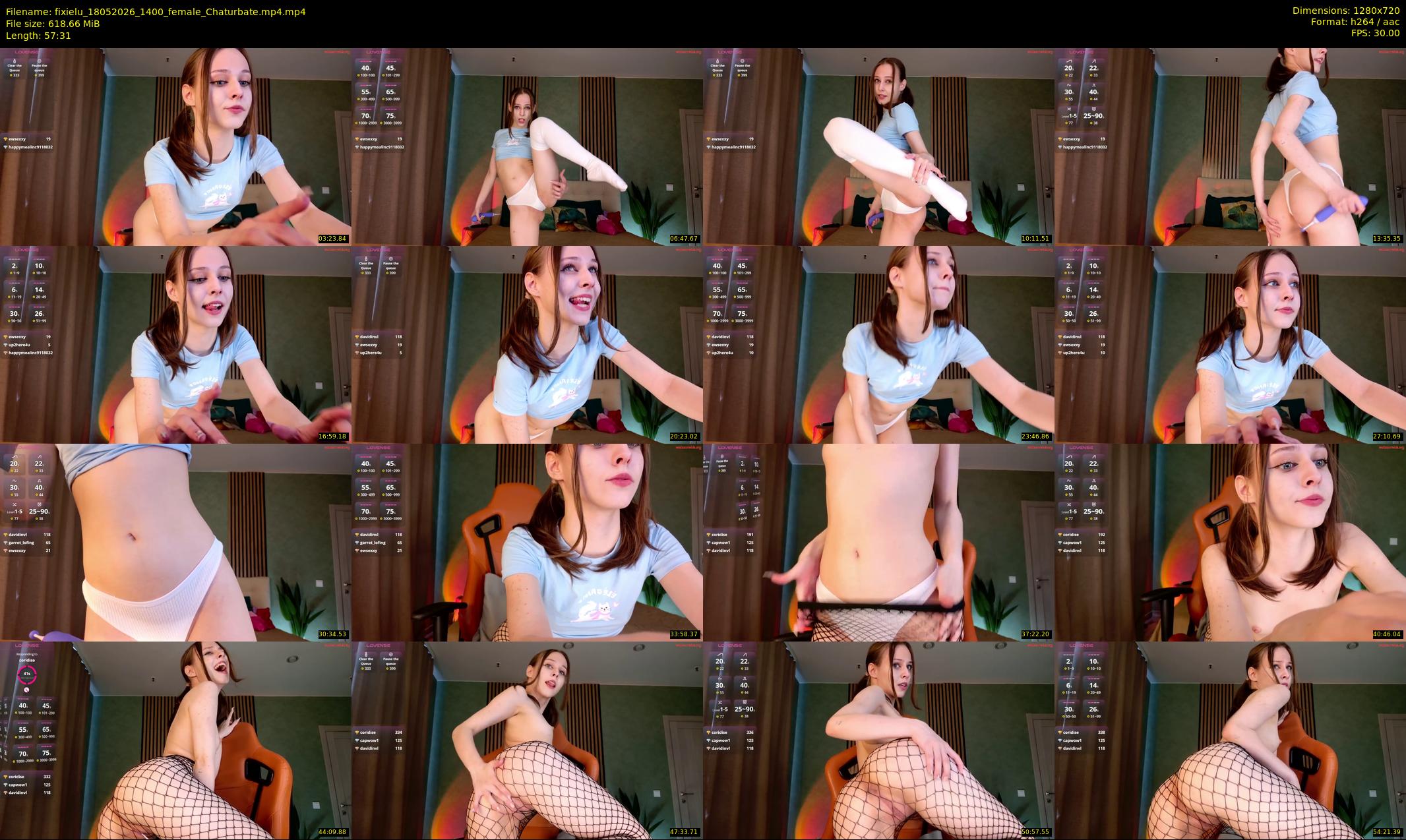 fixielu — 58 minute Chaturbate female cam show recording, 720p, May 18, 2026
