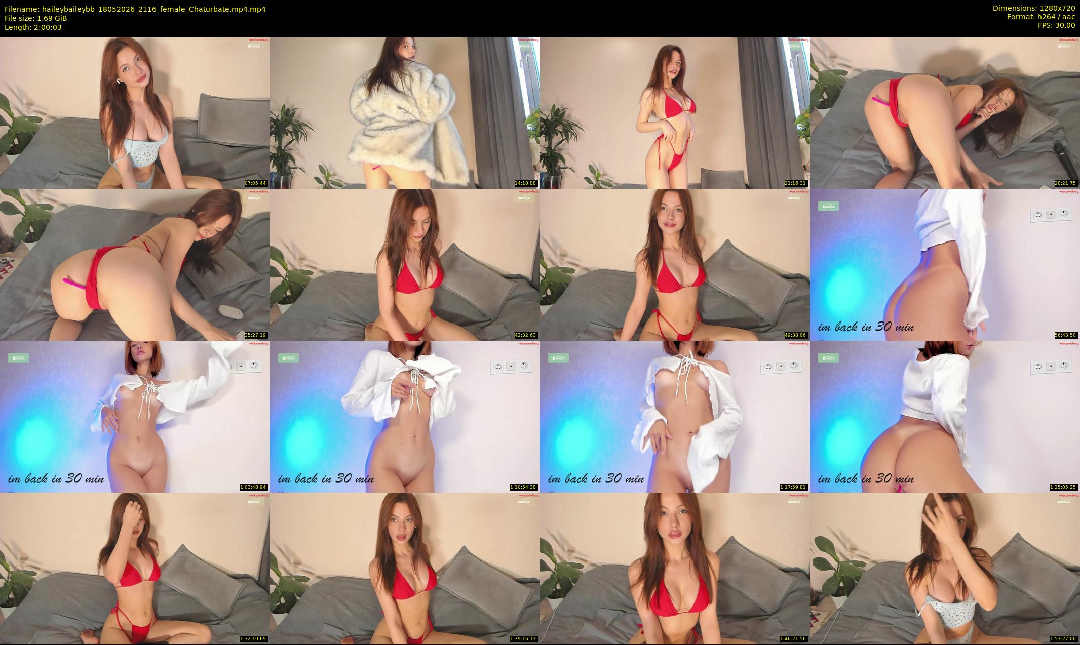 haileybaileybb — 121 minute Chaturbate female cam show recording, 720p, May 18, 2026