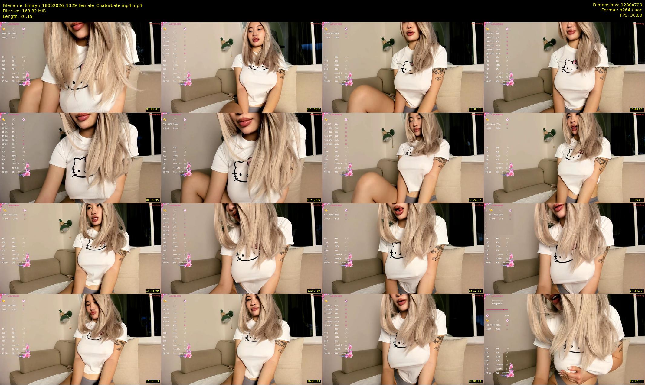 kimryu — 21 minute Chaturbate female cam show recording, 720p, May 18, 2026