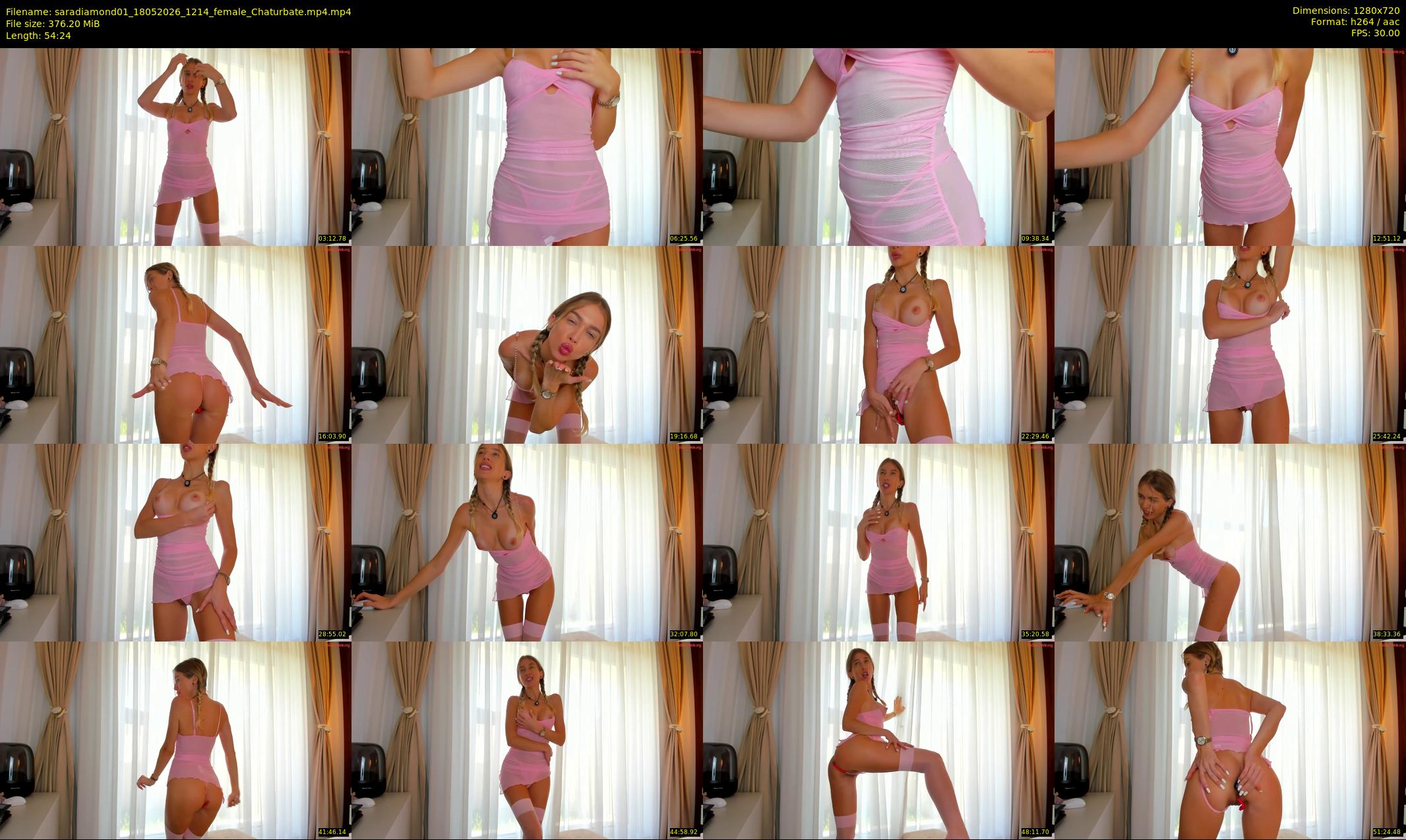 saradiamond01 — 55 minute Chaturbate female cam show recording, 720p, May 18, 2026