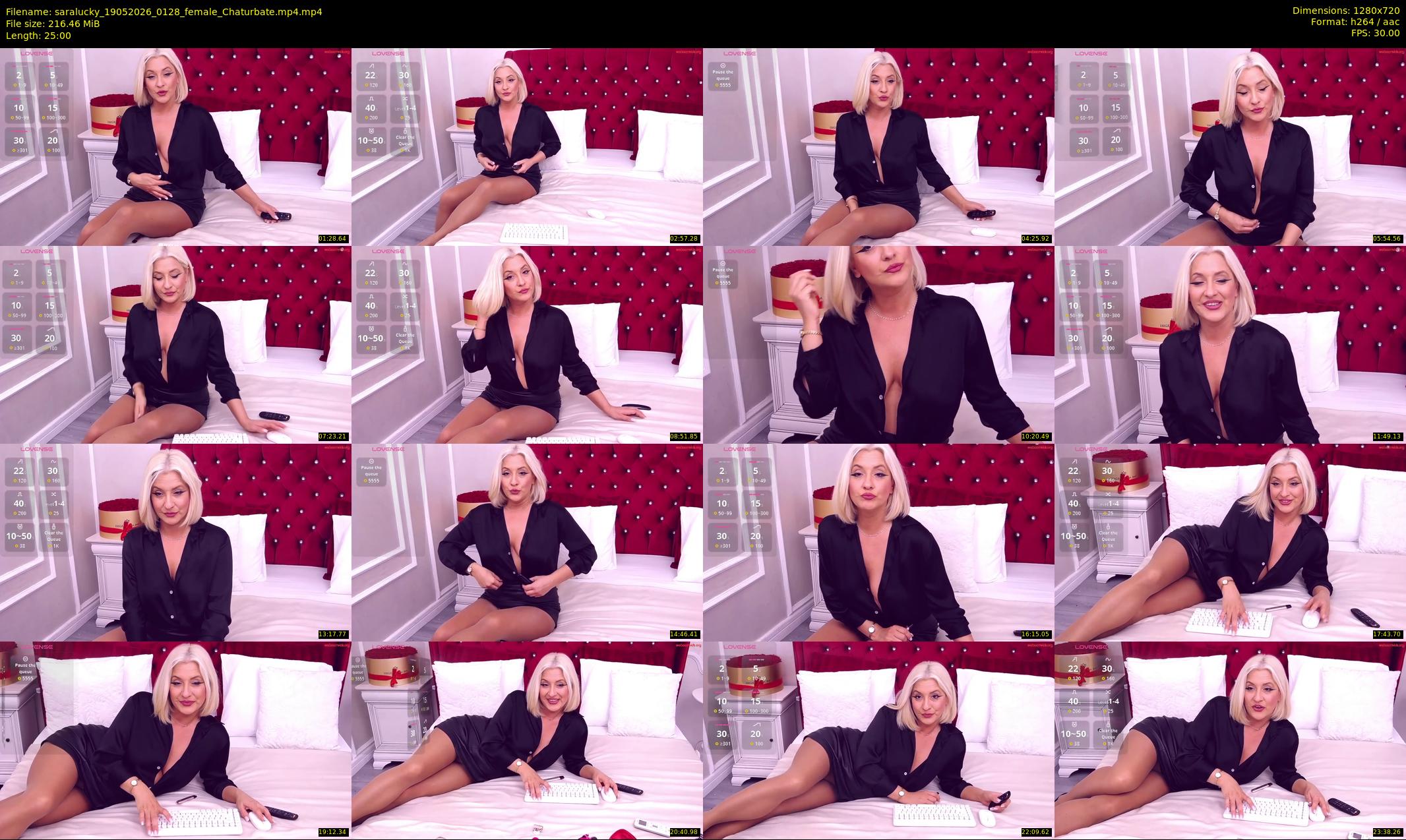 saralucky — 25 minute Chaturbate female cam show recording, 720p, May 19, 2026