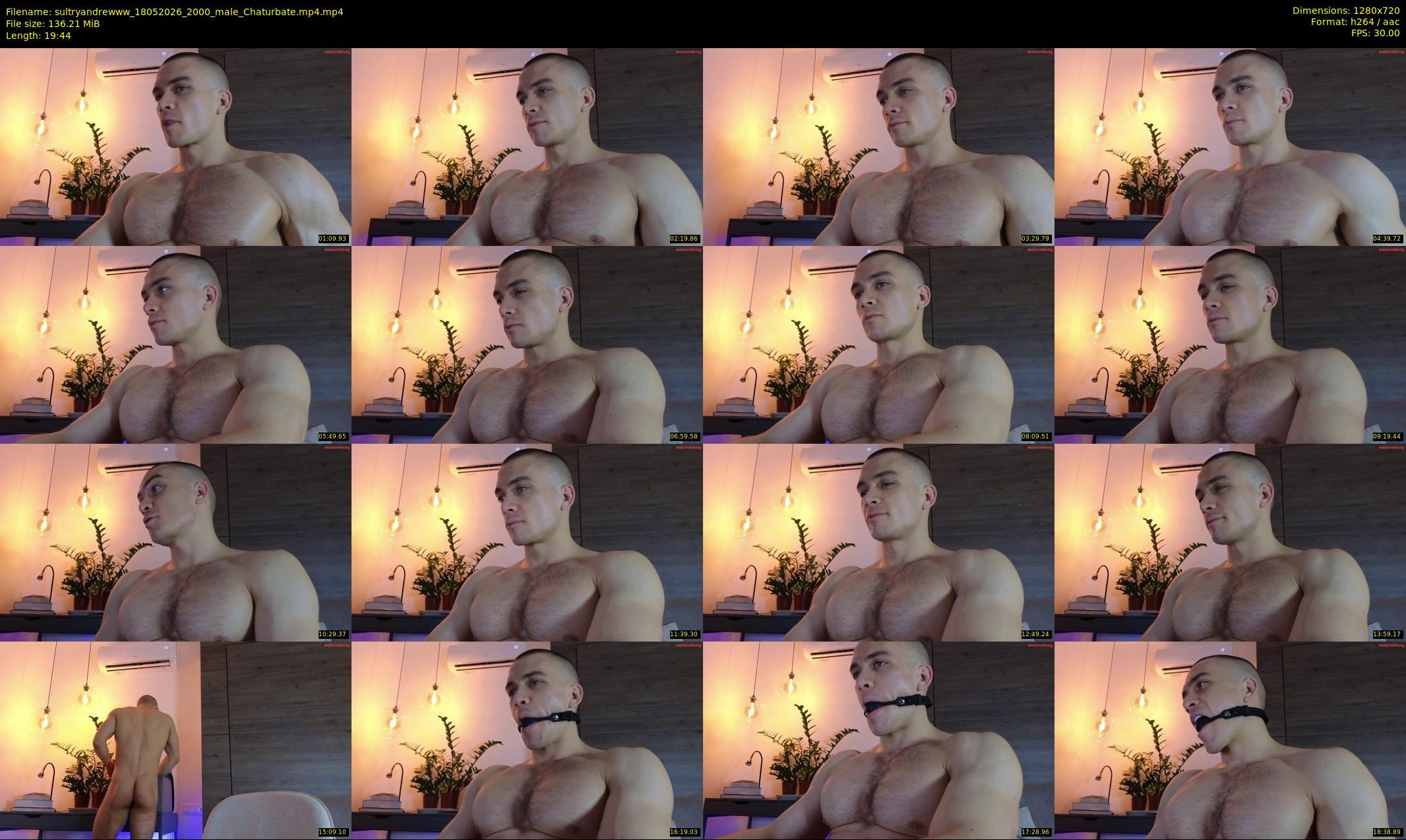 sultryandrewww — 20 minute Chaturbate male cam show recording, 720p, May 18, 2026