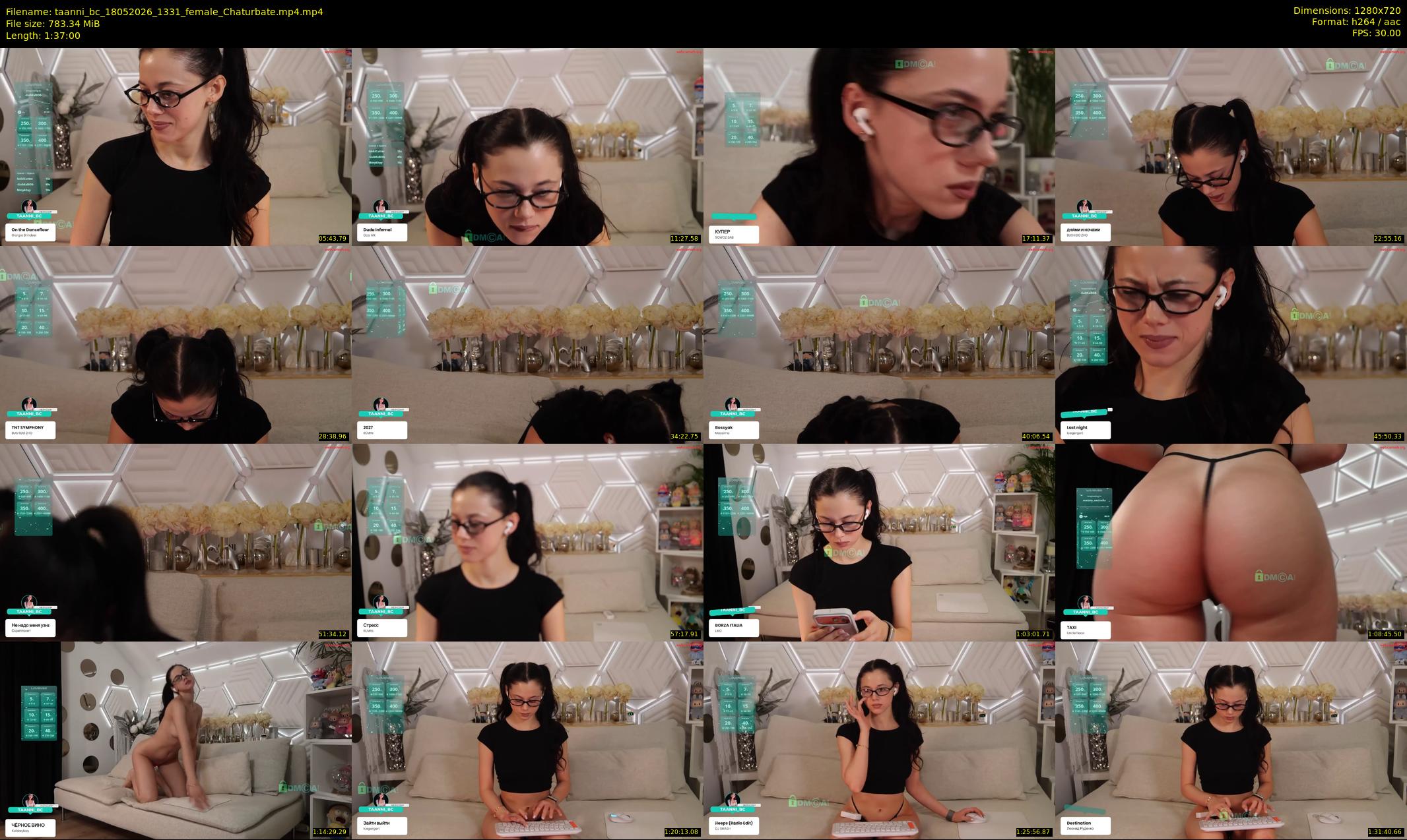 taanni_bc — 97 minute Chaturbate female cam show recording, 720p, May 18, 2026