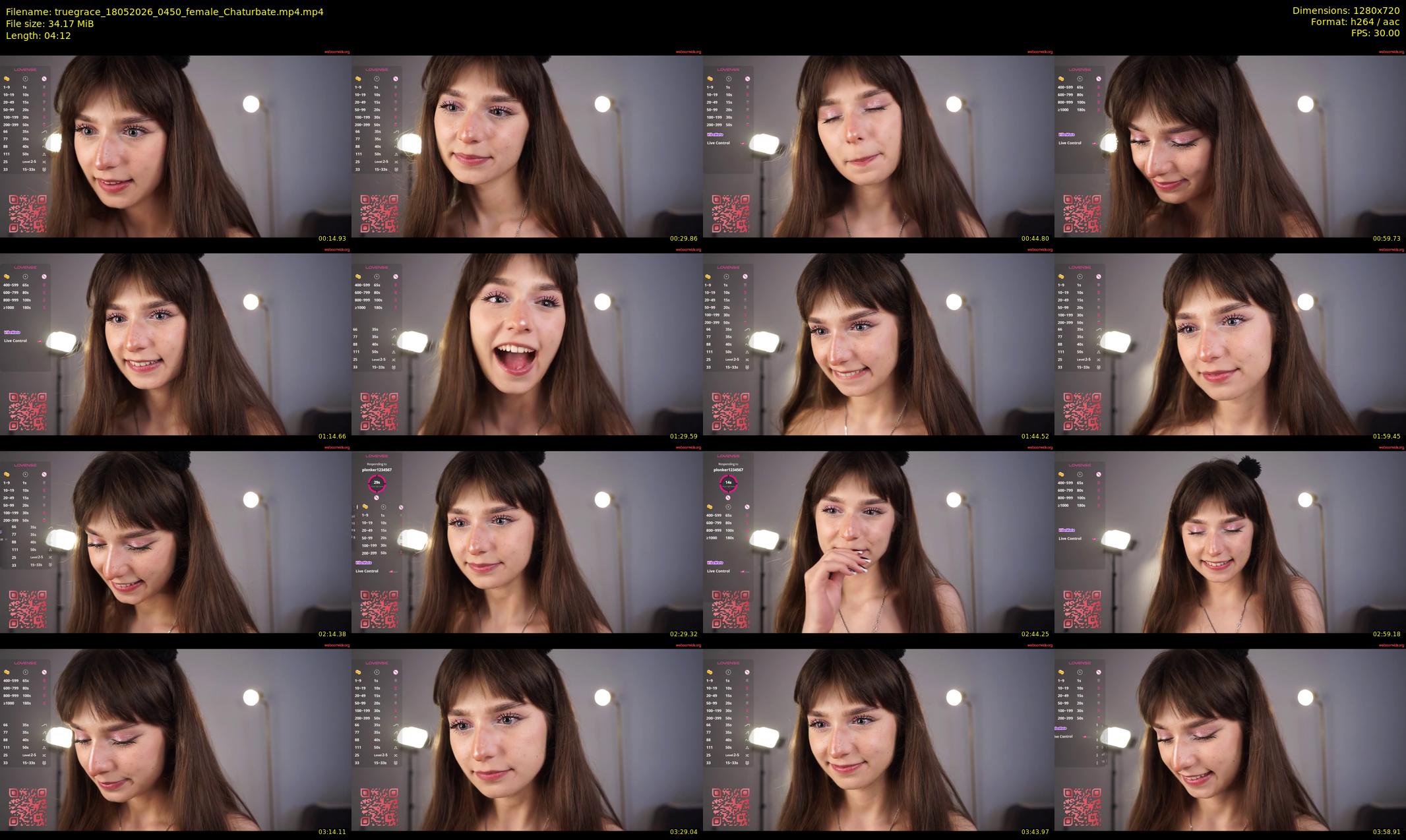 truegrace — 5 minute Chaturbate female cam show recording, 720p, May 18, 2026