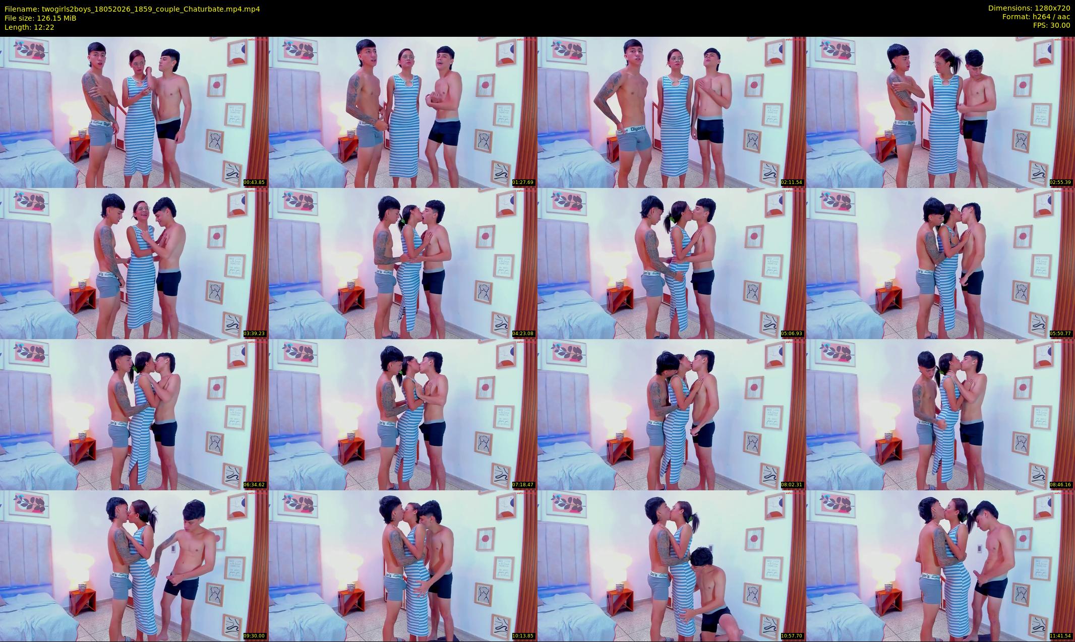 twogirls2boys — 13 minute Chaturbate couple cam show recording, 720p, May 18, 2026