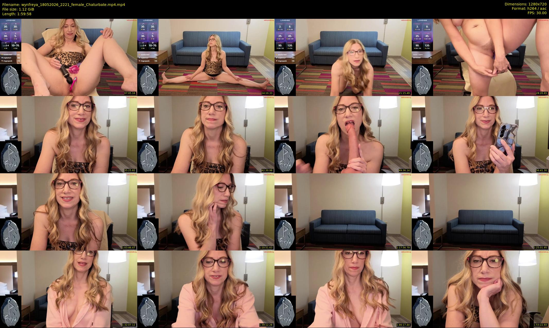 wynfreya — 120 minute Chaturbate female cam show recording, 720p, May 18, 2026