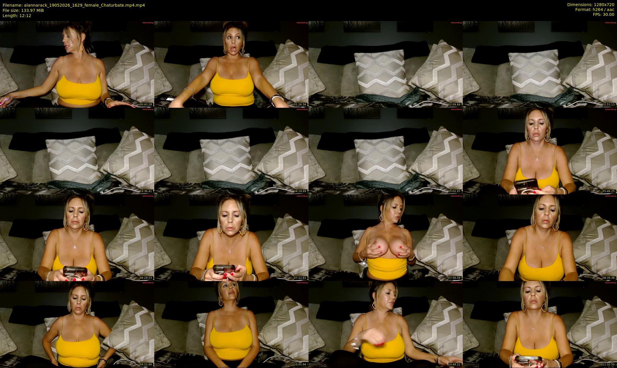 alannarack — 13 minute Chaturbate female cam show recording, 720p, May 19, 2026