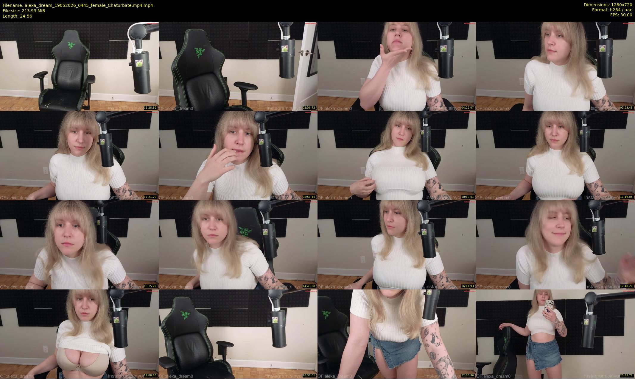 alexa_dream — 25 minute Chaturbate female cam show recording, 720p, May 19, 2026