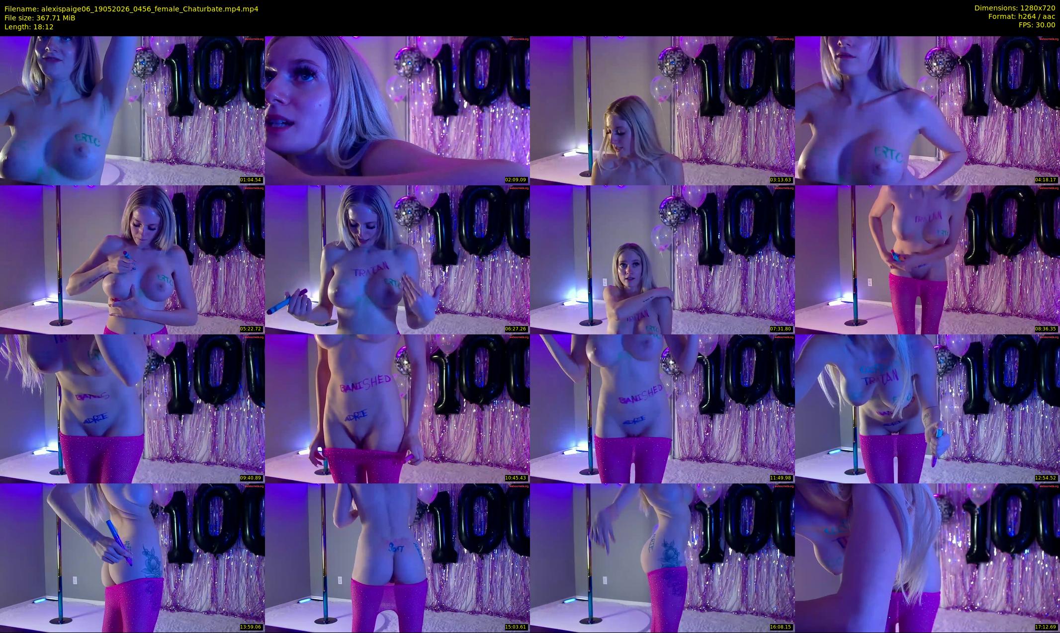 alexispaige06 — 19 minute Chaturbate female cam show recording, 720p, May 19, 2026