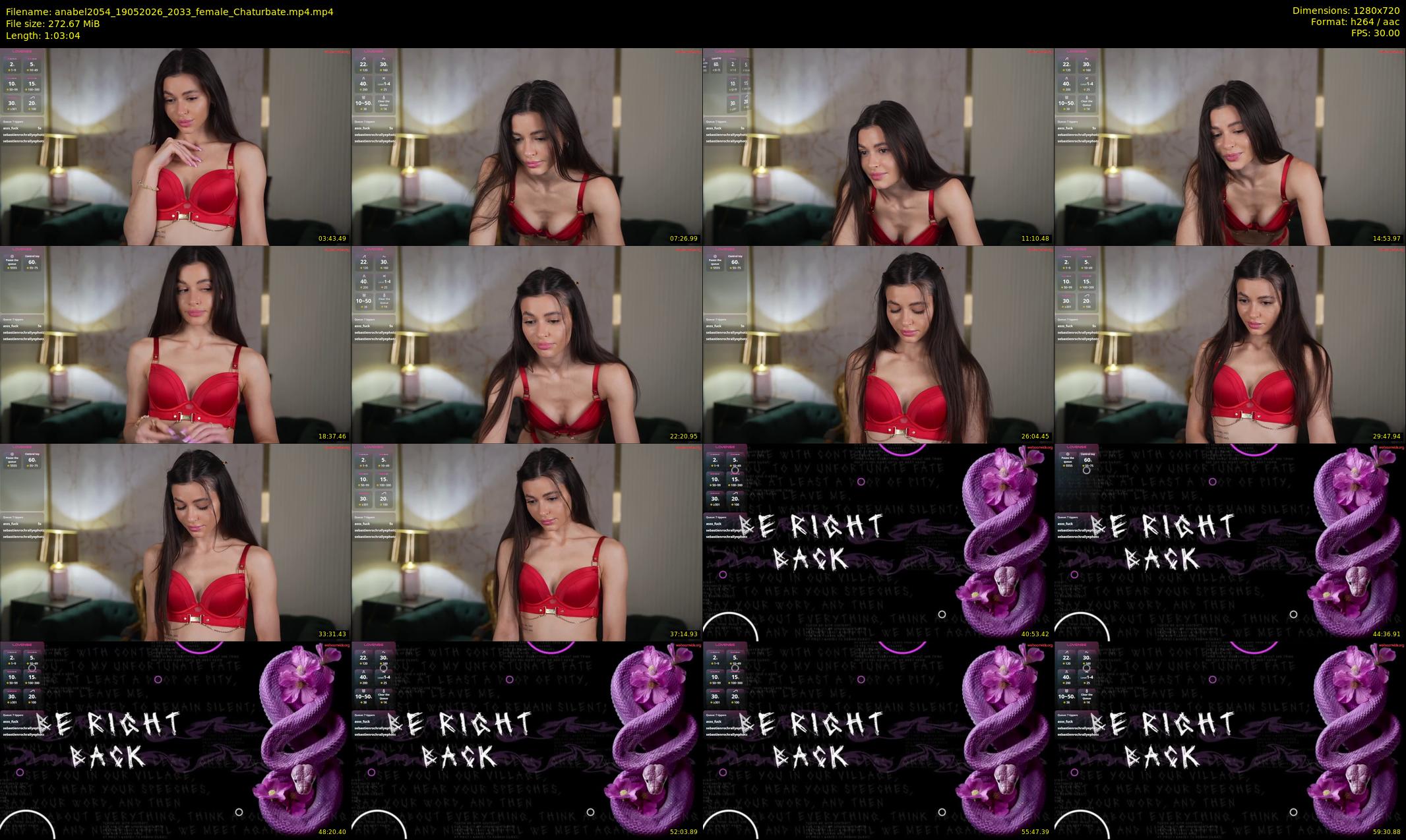 anabel2054 — 64 minute Chaturbate female cam show recording, 720p, May 19, 2026