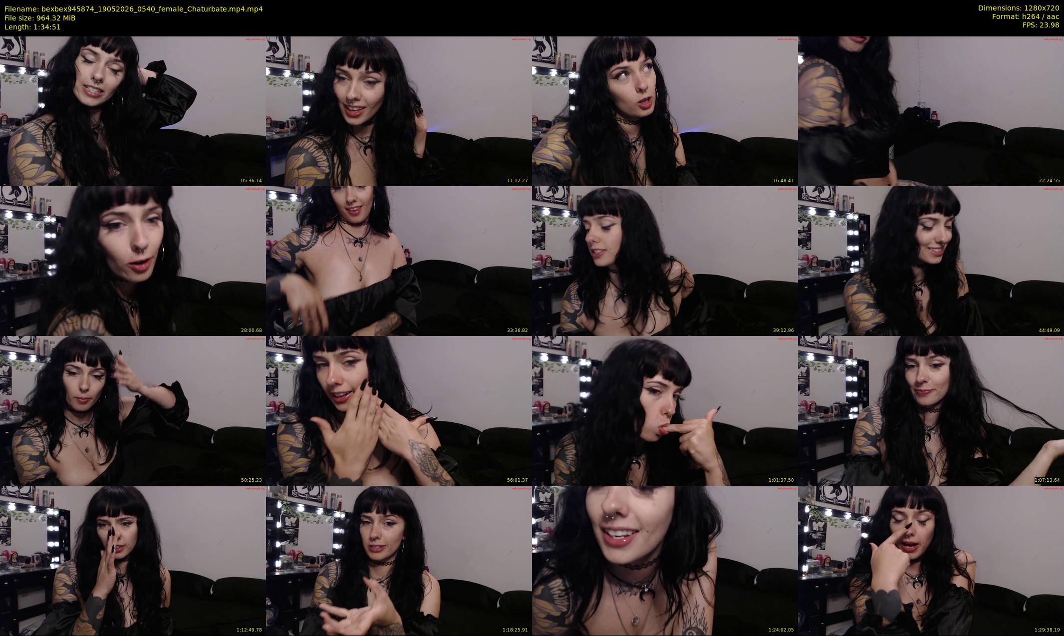 bexbex945874 — 95 minute Chaturbate female cam show recording, 720p, May 19, 2026