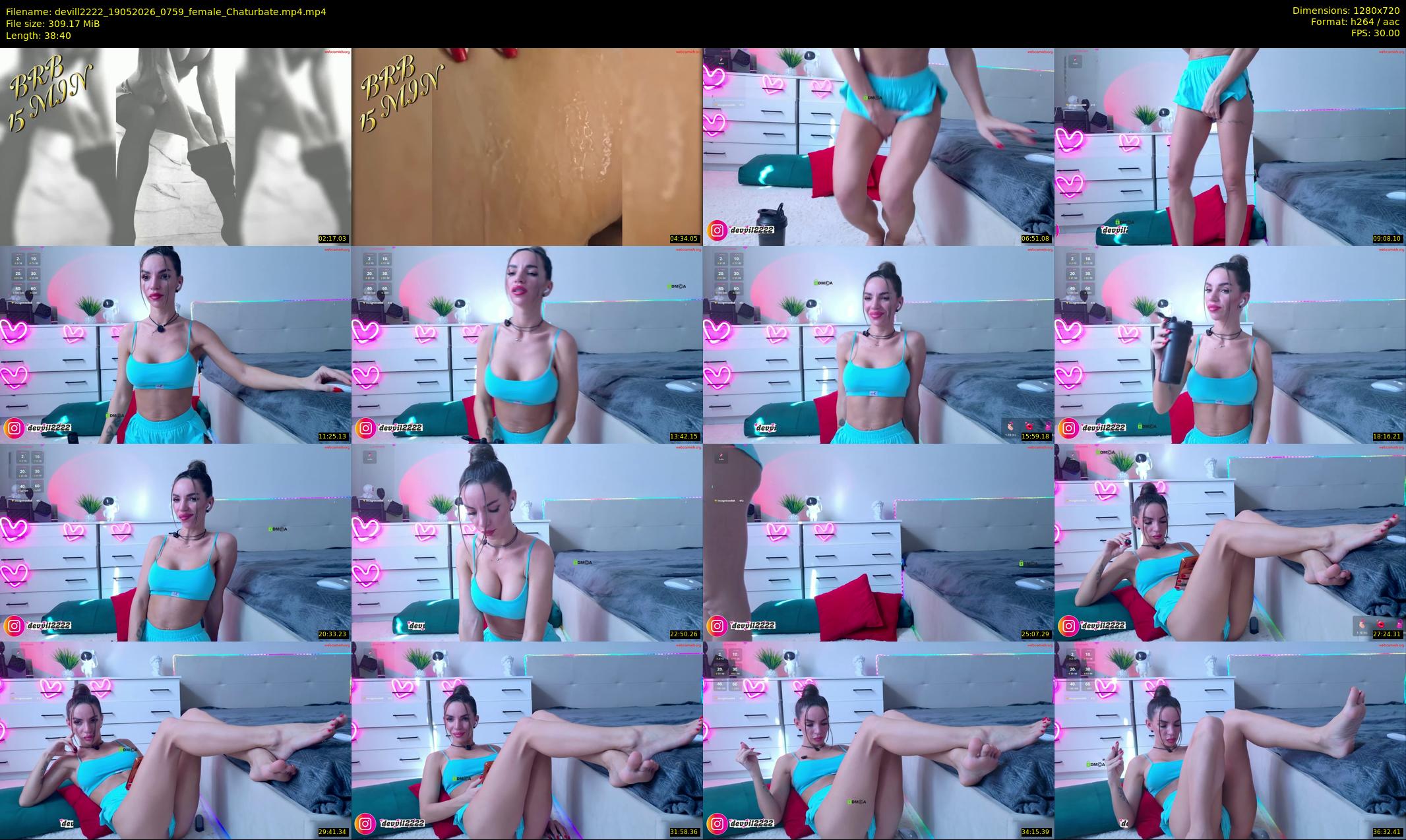 devill2222 — 39 minute Chaturbate female cam show recording, 720p, May 19, 2026