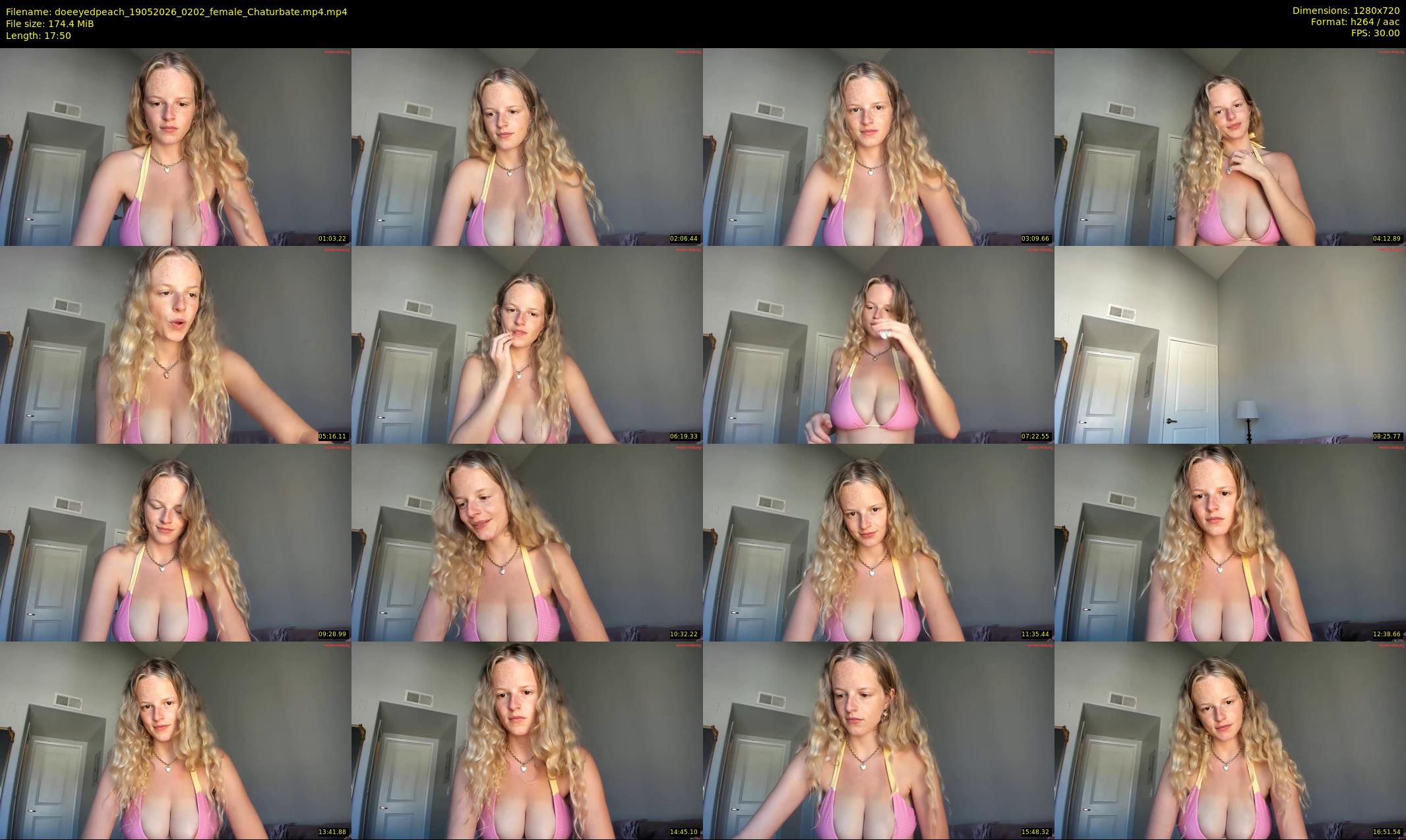 doeeyedpeach — 18 minute Chaturbate female cam show recording, 720p, May 19, 2026