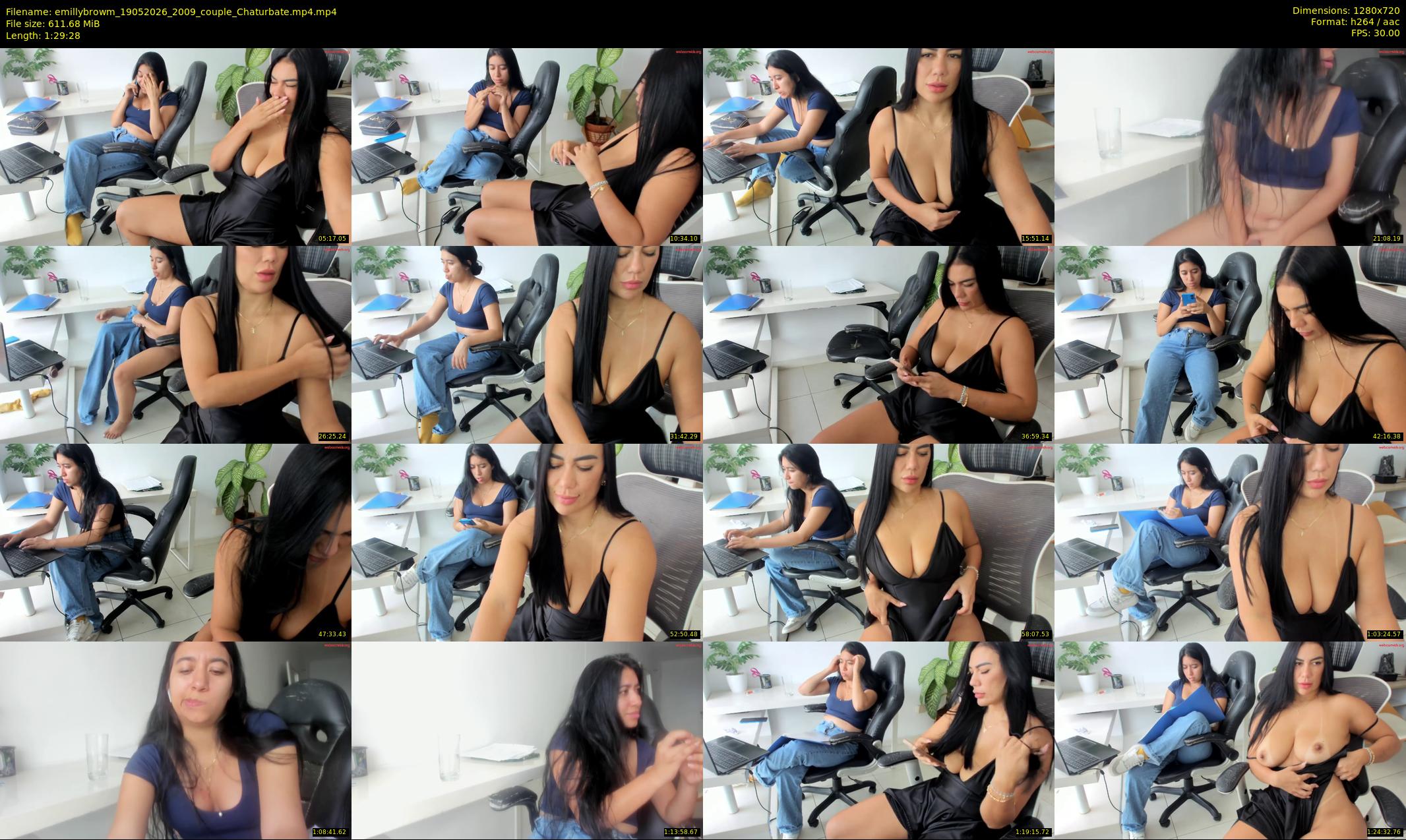 emillybrowm — 90 minute Chaturbate couple cam show recording, 720p, May 19, 2026