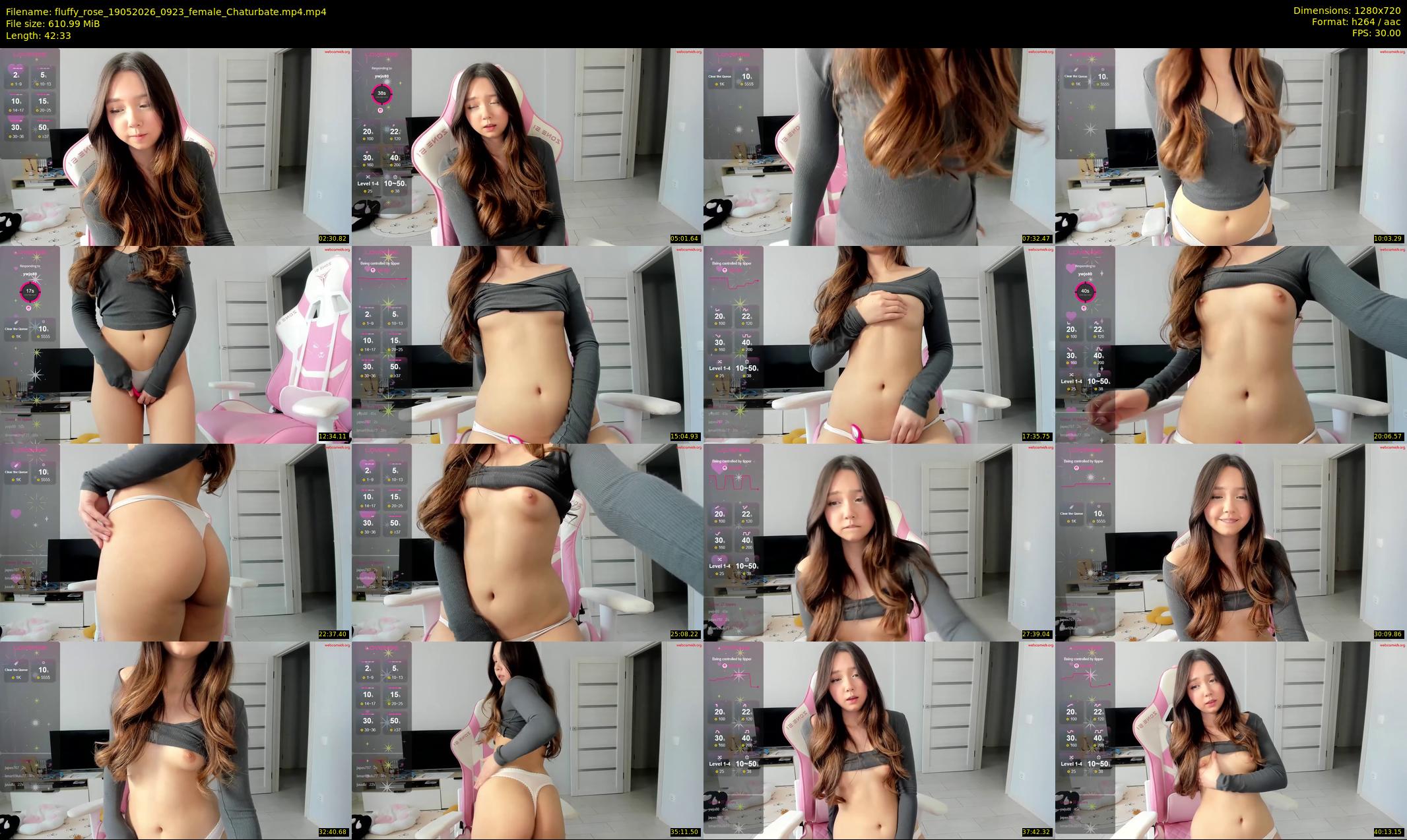 fluffy_rose — 43 minute Chaturbate female cam show recording, 720p, May 19, 2026