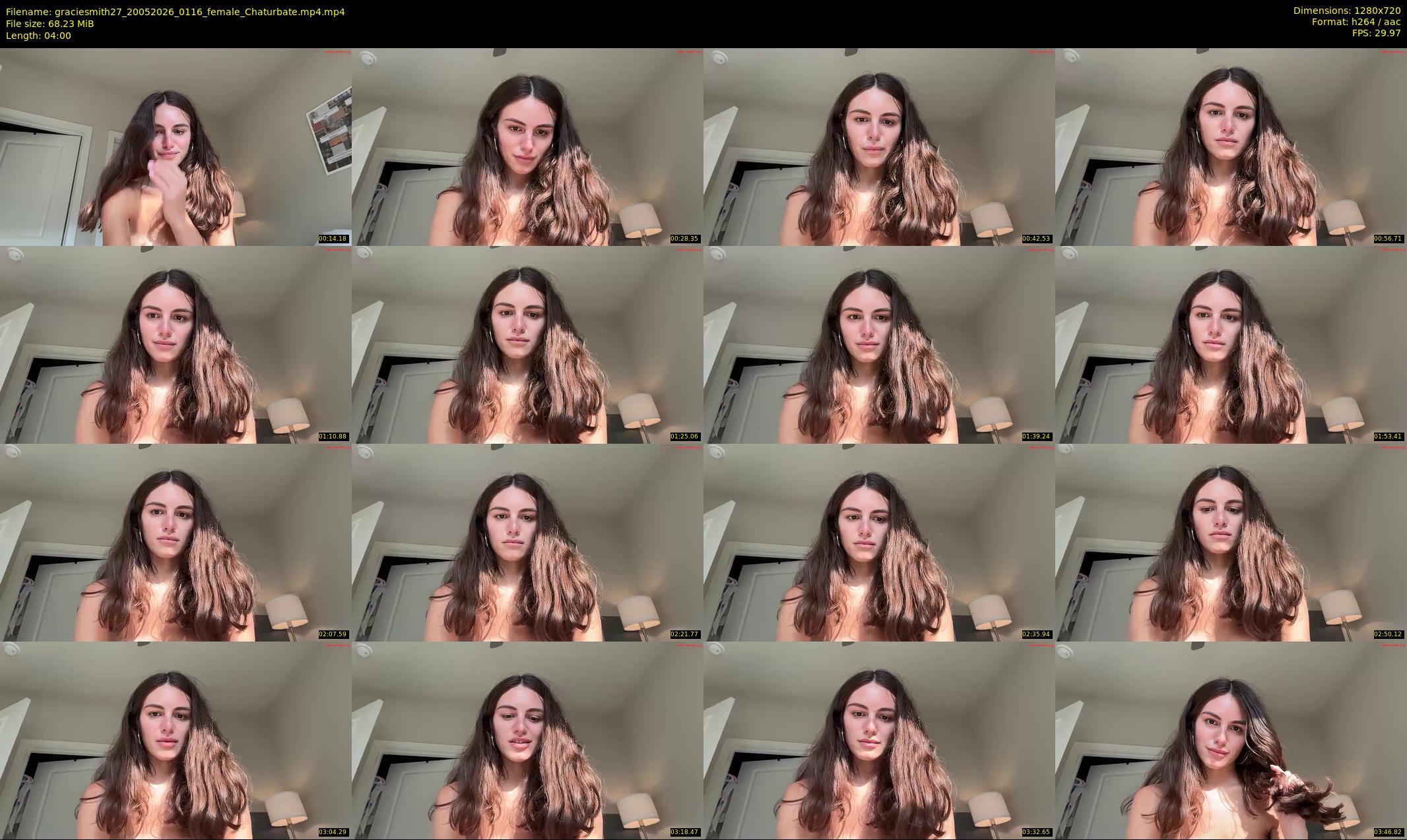 graciesmith27 — 4 minute Chaturbate female cam show recording, 720p, May 20, 2026