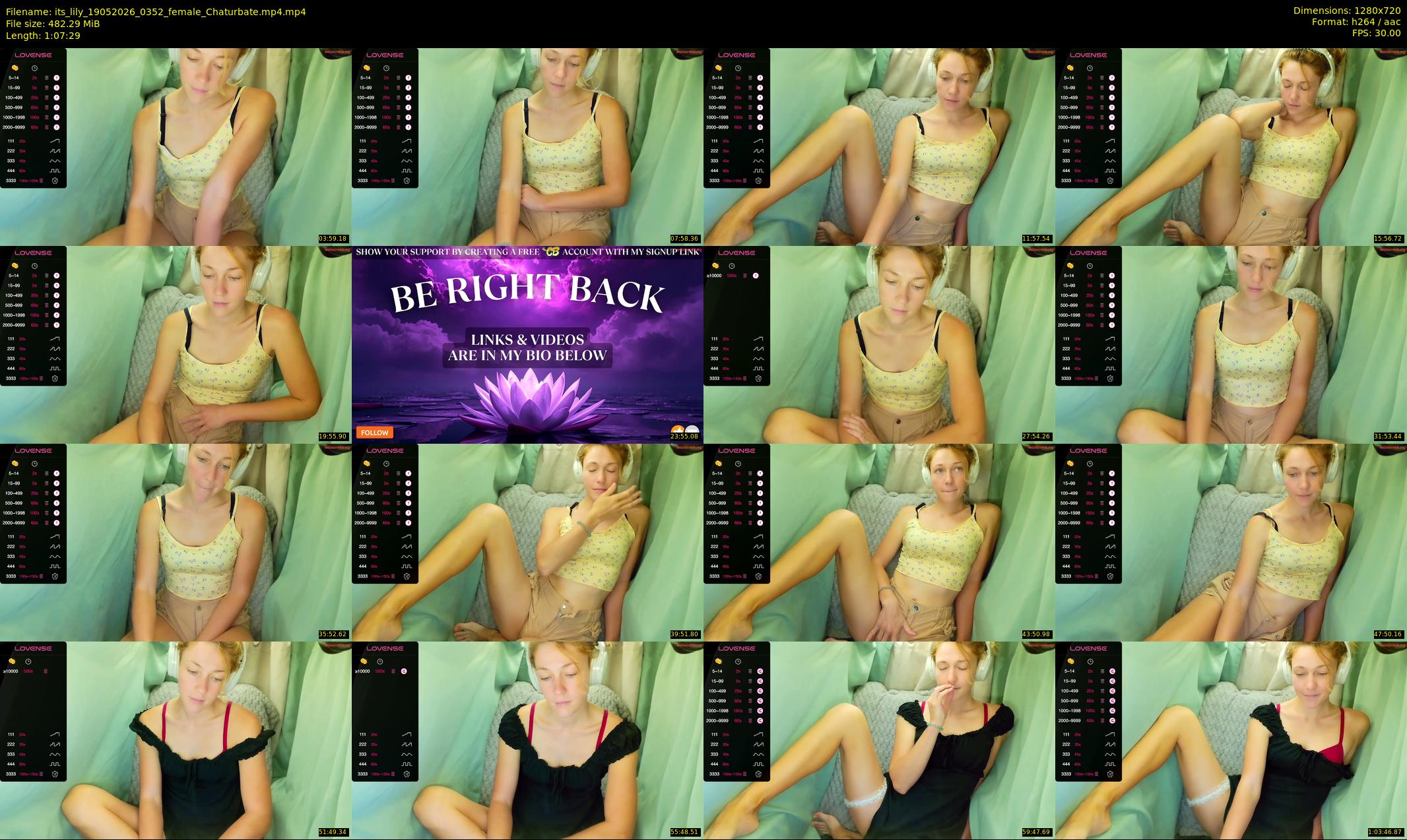 its_lily — 67 minute Chaturbate female cam show recording, 720p, May 19, 2026
