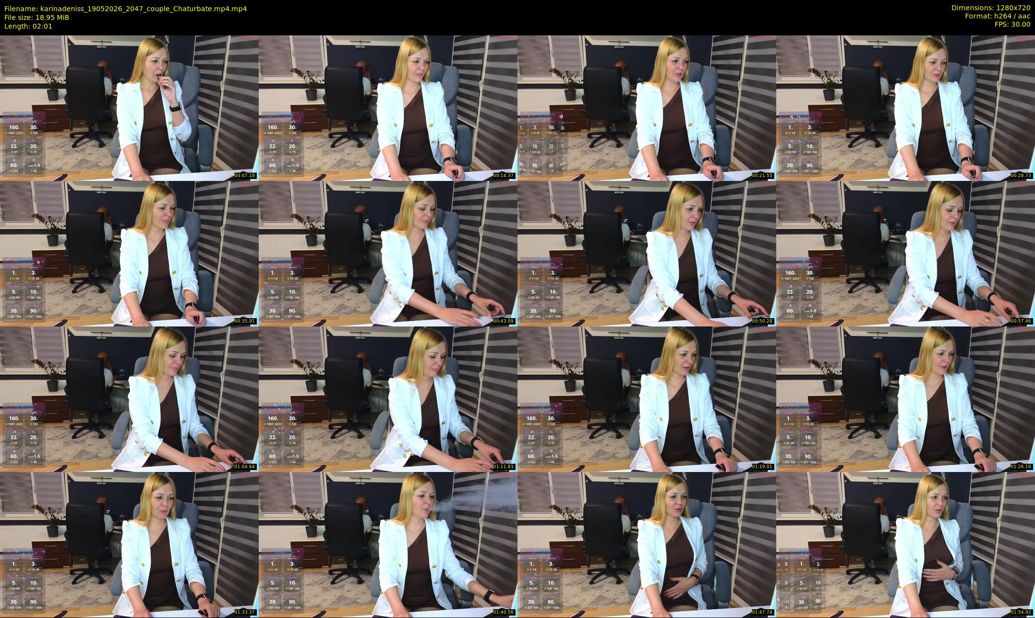 karinadeniss — 3 minute Chaturbate couple cam show recording, 720p, May 19, 2026