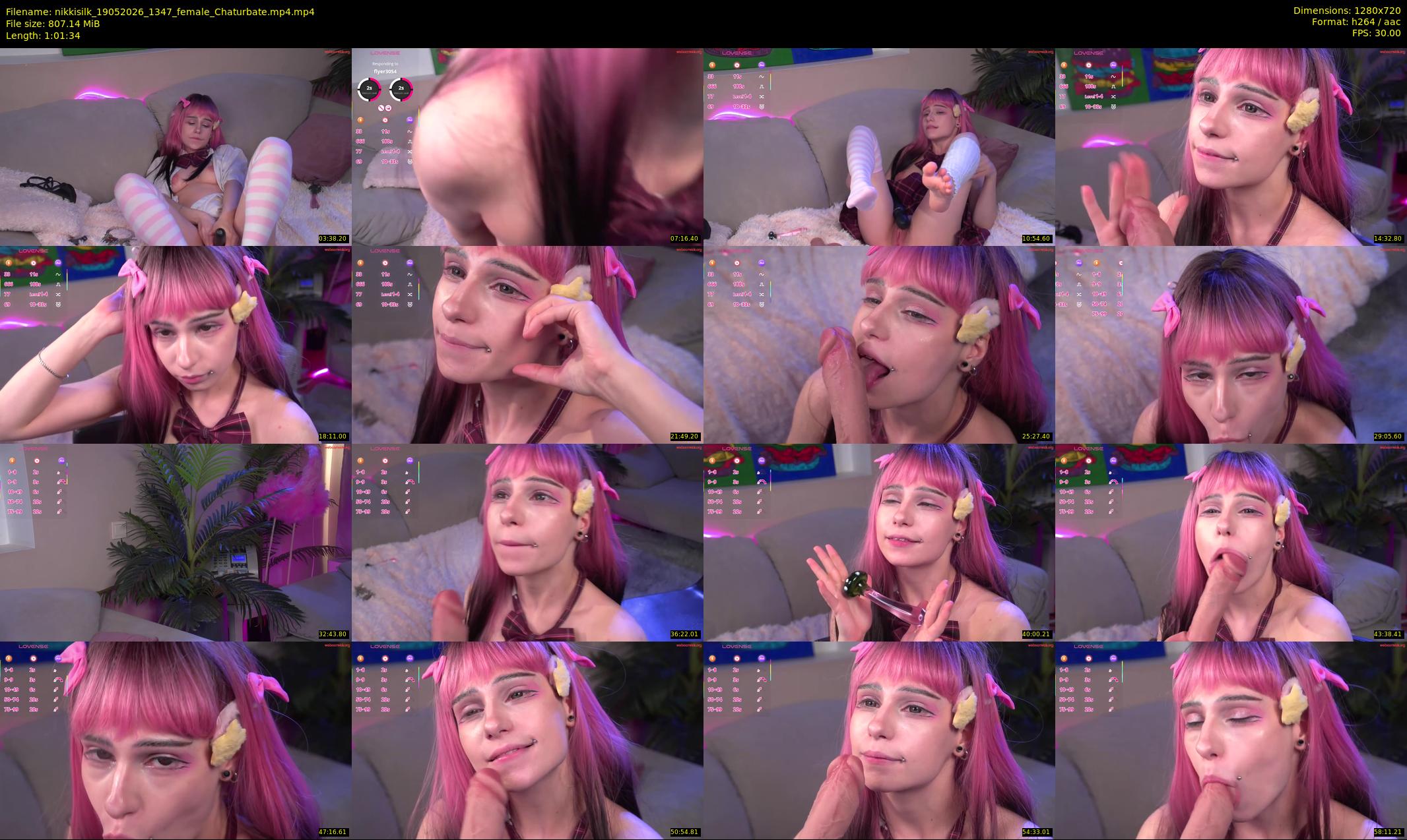 nikkisilk — 62 minute Chaturbate female cam show recording, 720p, May 19, 2026