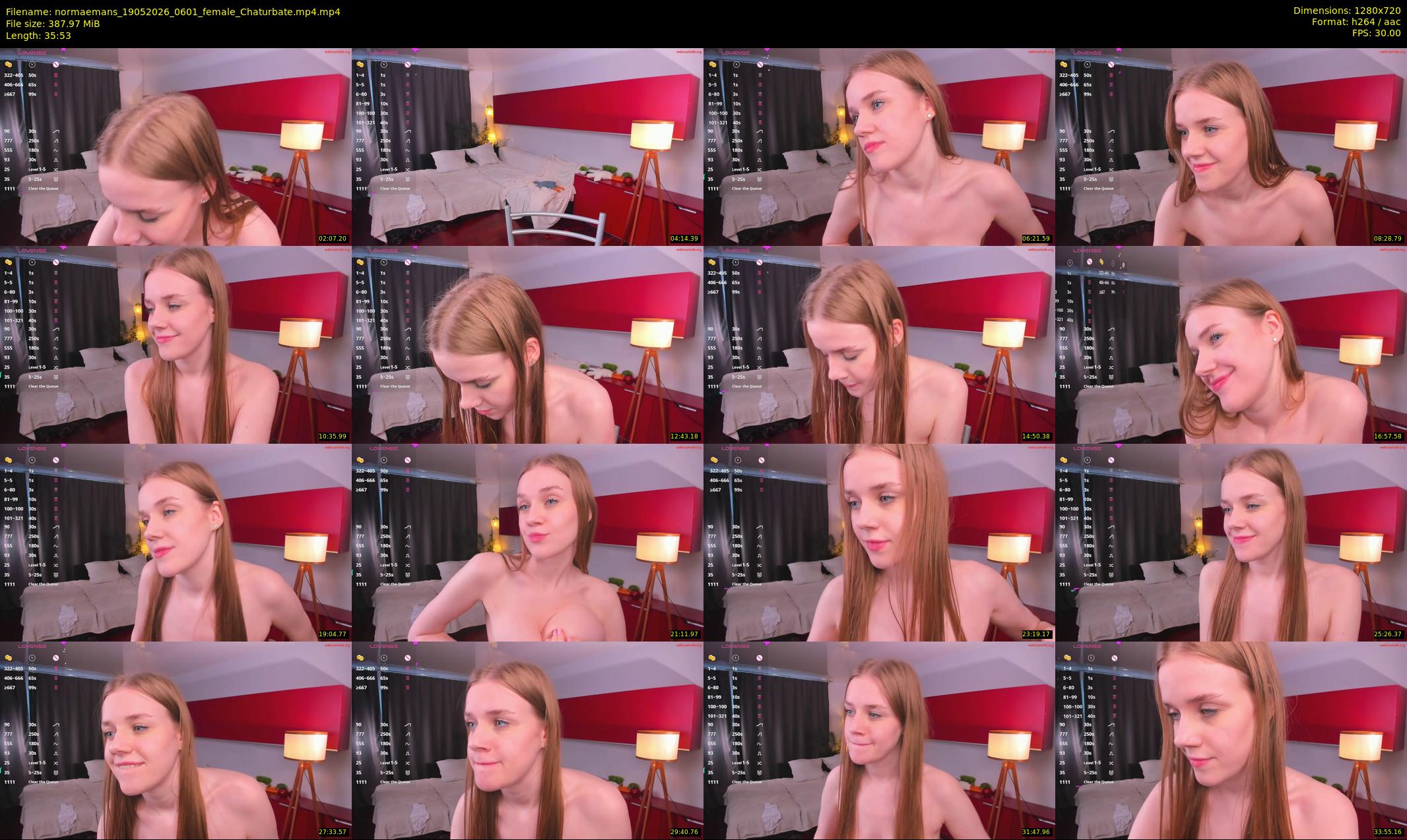 normaemans — 36 minute Chaturbate female cam show recording, 720p, May 19, 2026