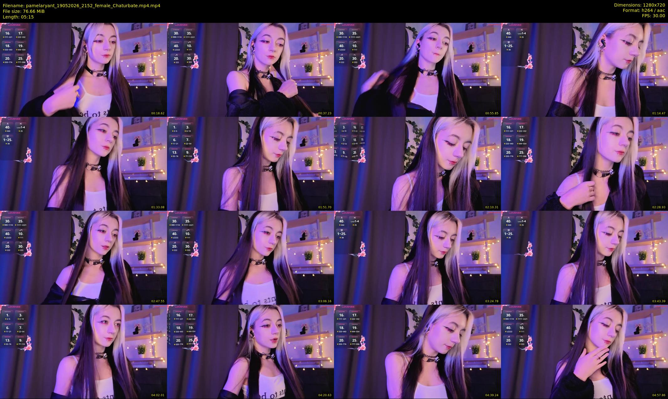 pamelaryant — 6 minute Chaturbate female cam show recording, 720p, May 19, 2026