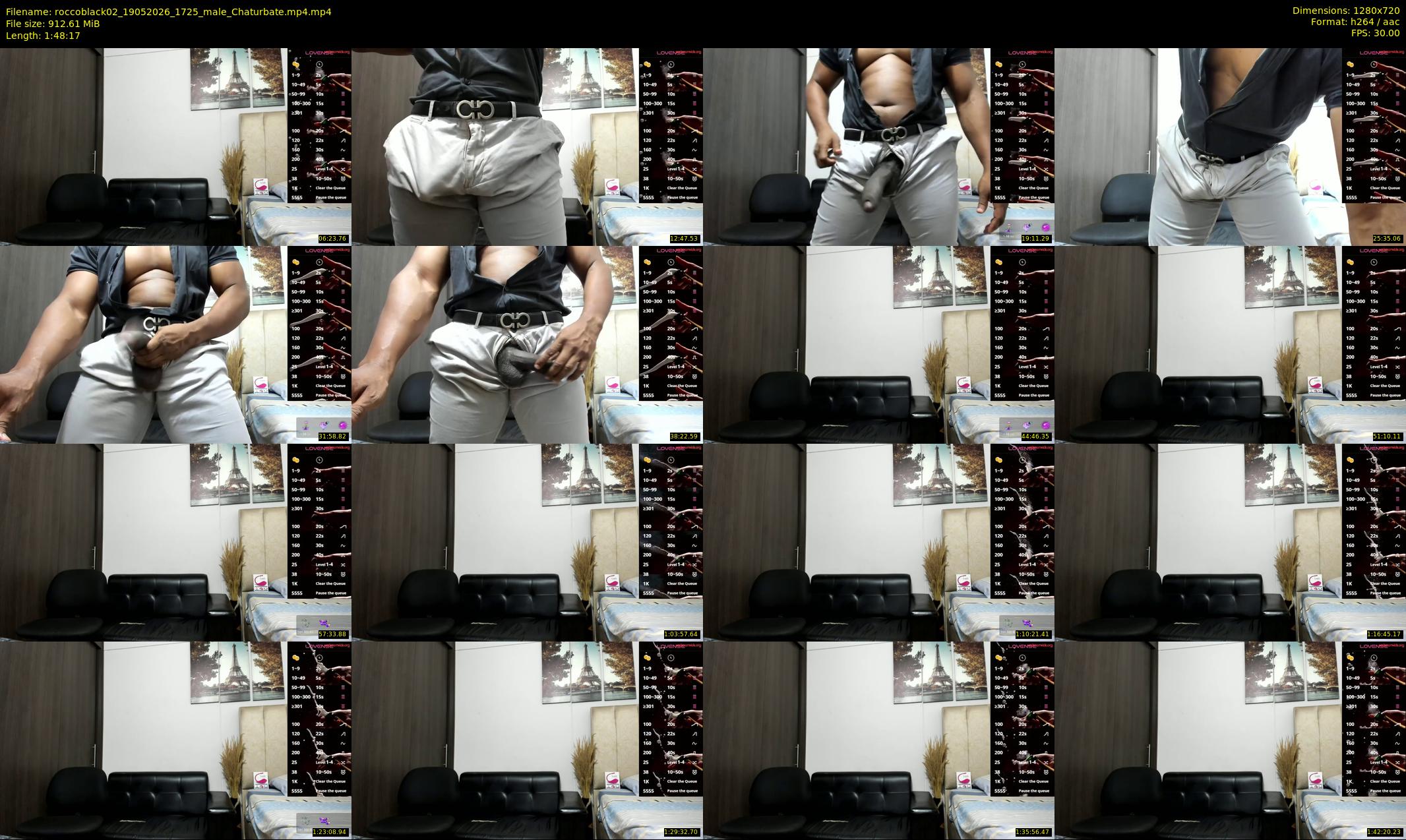 roccoblack02 — 109 minute Chaturbate male cam show recording, 720p, May 19, 2026