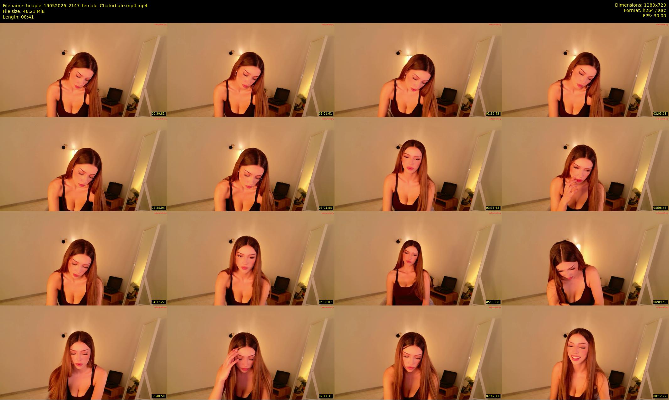 tinapie — 9 minute Chaturbate female cam show recording, 720p, May 19, 2026