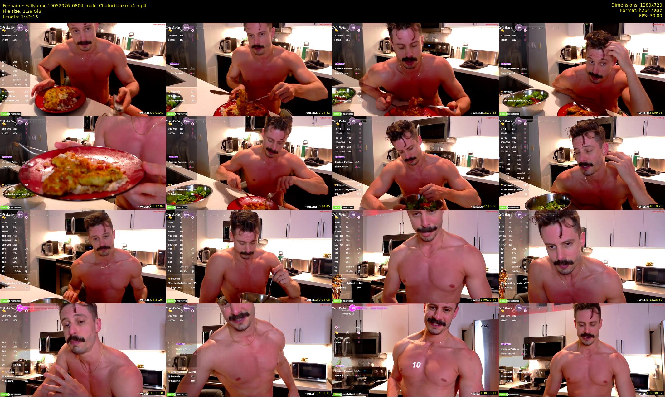 willyumx — 103 minute Chaturbate male cam show recording, 720p, May 19, 2026
