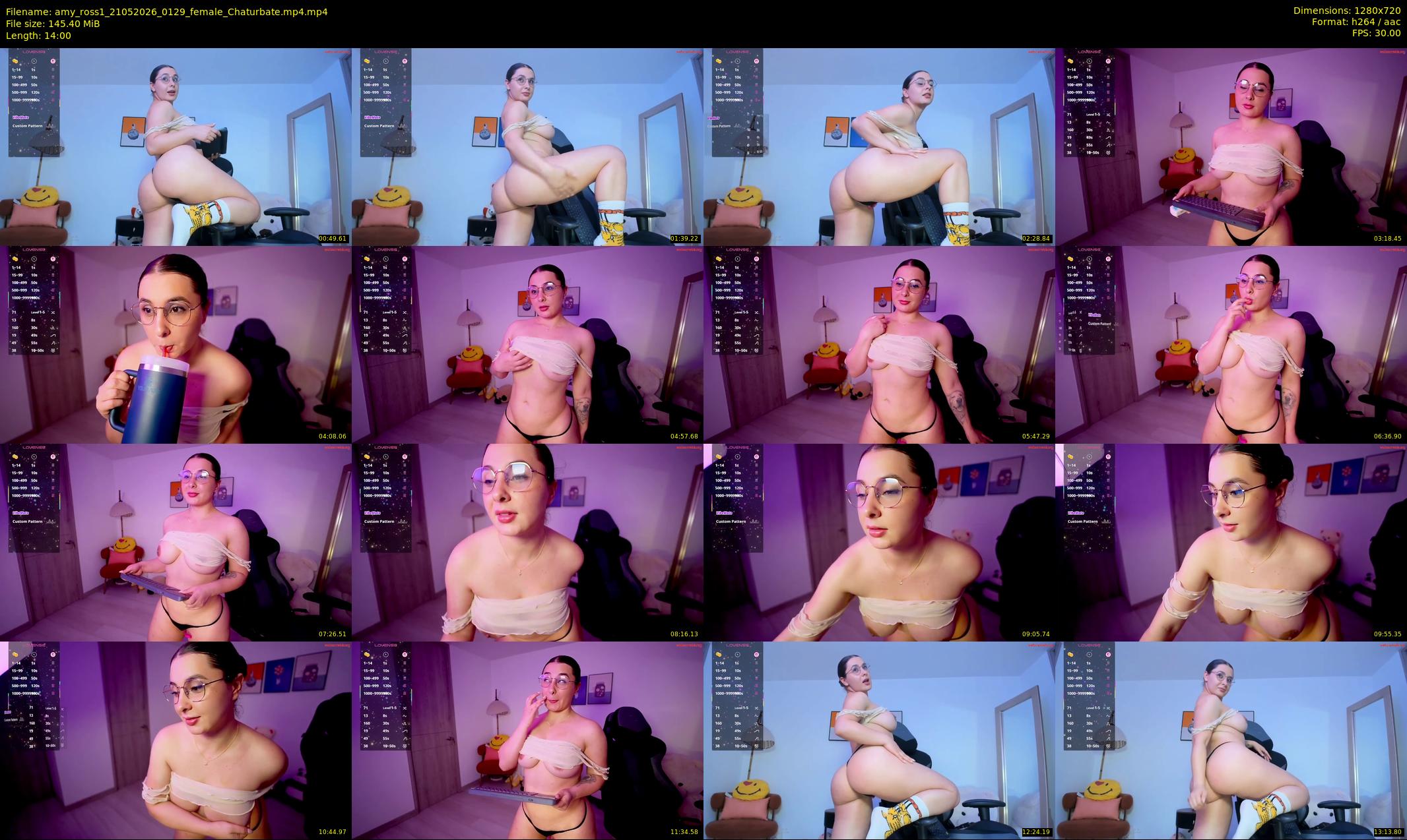 amy_ross1 — 14 minute Chaturbate female cam show recording, 720p, May 21, 2026