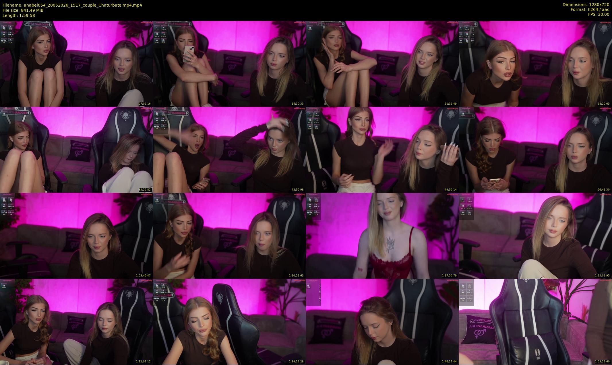 anabel054 — 120 minute Chaturbate female cam show recording, 720p, May 20, 2026