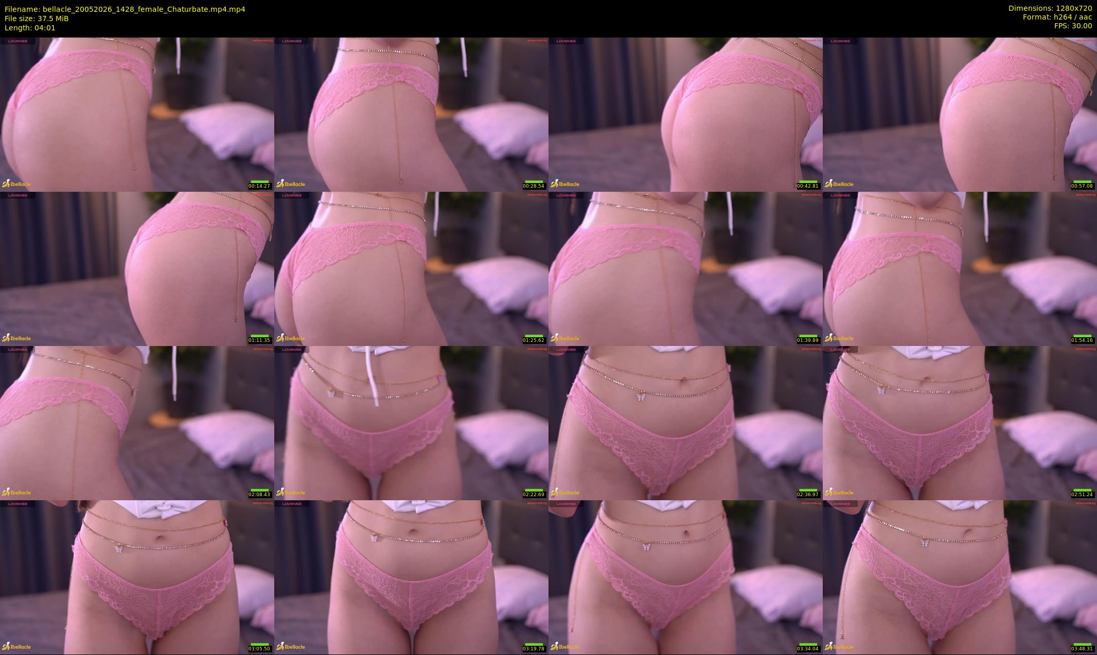 bellacle — 5 minute Chaturbate female cam show recording, 720p, May 20, 2026