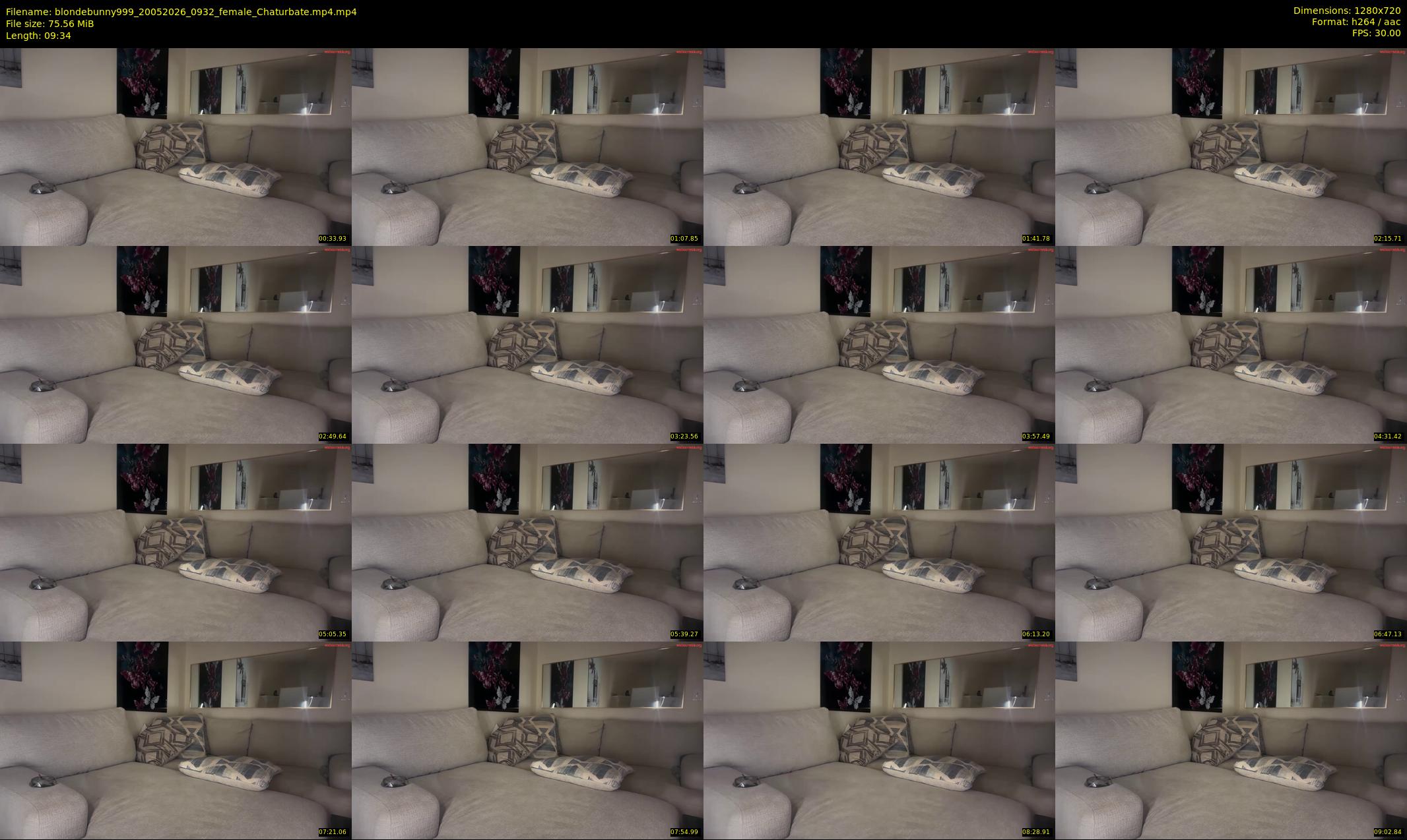 blondebunny999 — 10 minute Chaturbate female cam show recording, 720p, May 20, 2026