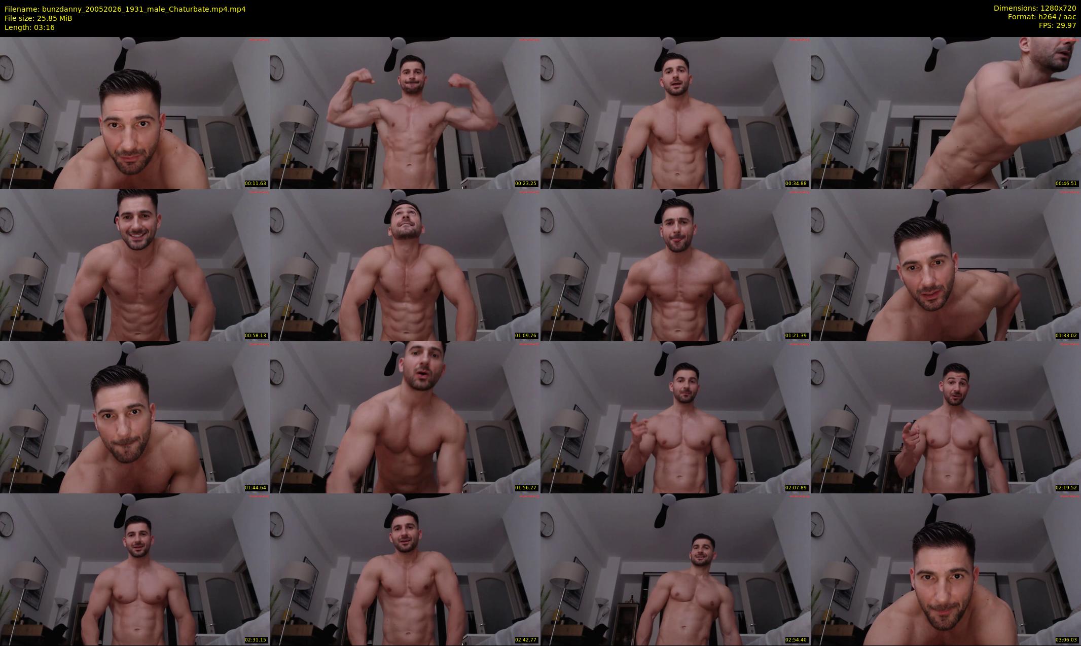 bunzdanny — 4 minute Chaturbate male cam show recording, 720p, May 20, 2026