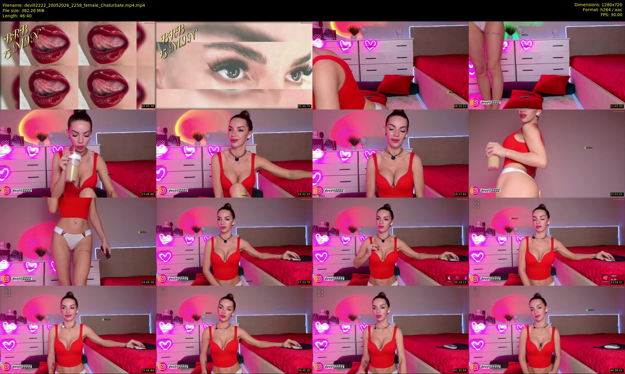 devill2222 — 47 minute Chaturbate female cam show recording, 720p, May 20, 2026