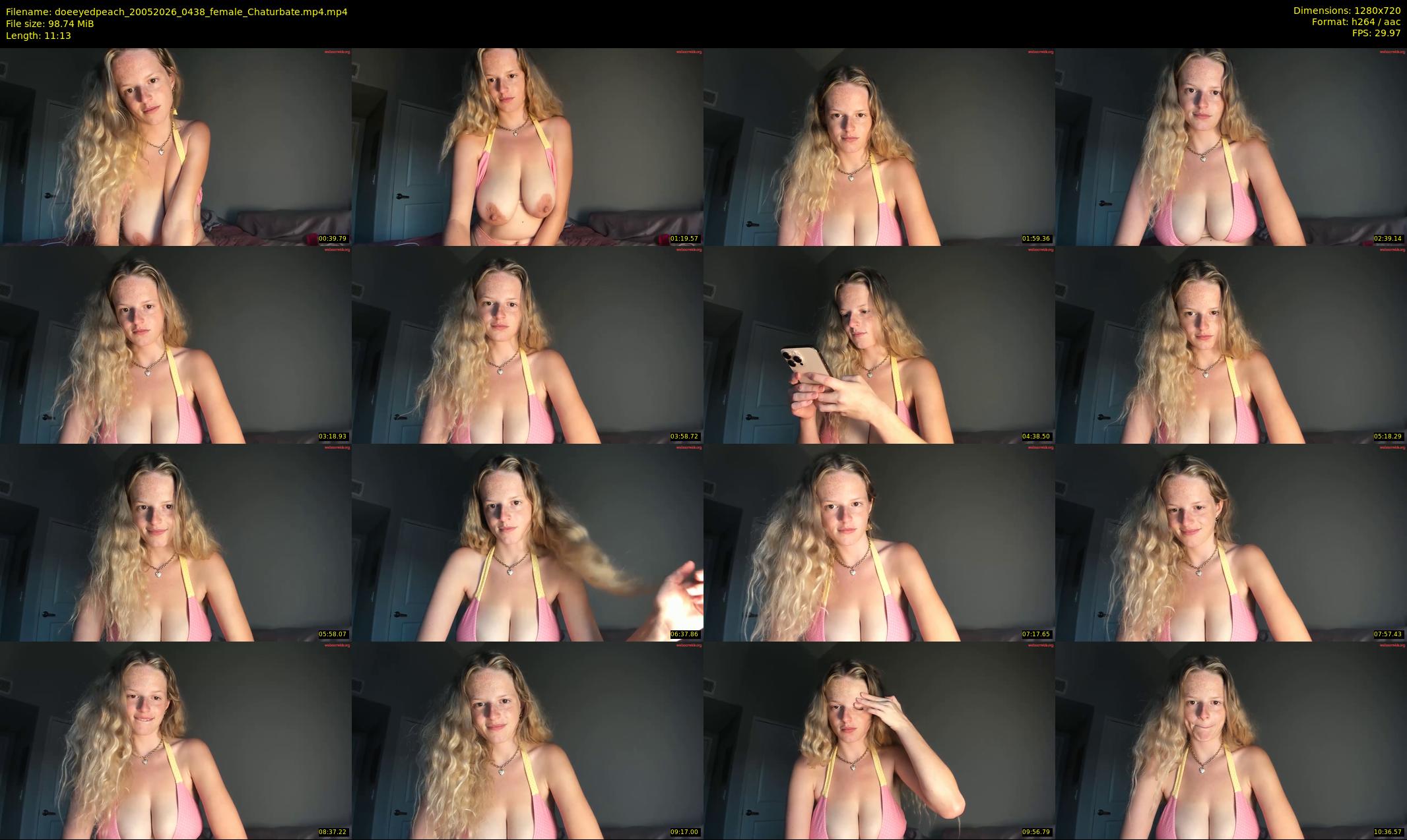 doeeyedpeach — 12 minute Chaturbate female cam show recording, 720p, May 20, 2026