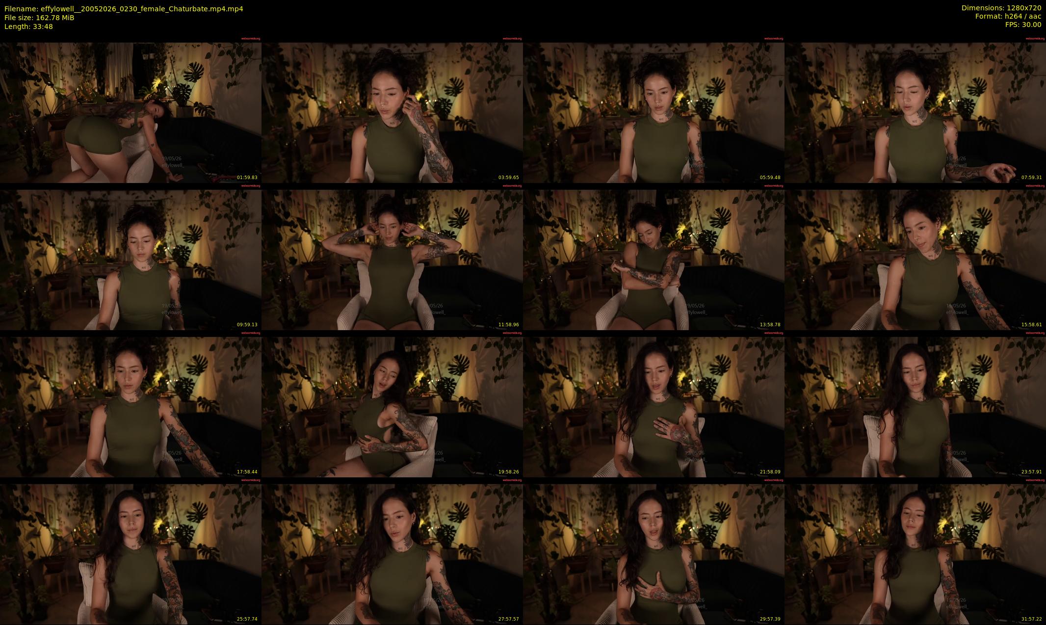 effylowell_ — 33 minute Chaturbate female cam show recording, 720p, May 20, 2026