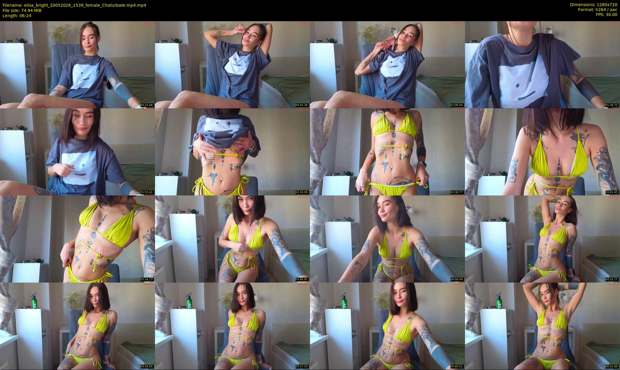 elisa_bright — 7 minute Chaturbate female cam show recording, 720p, May 20, 2026