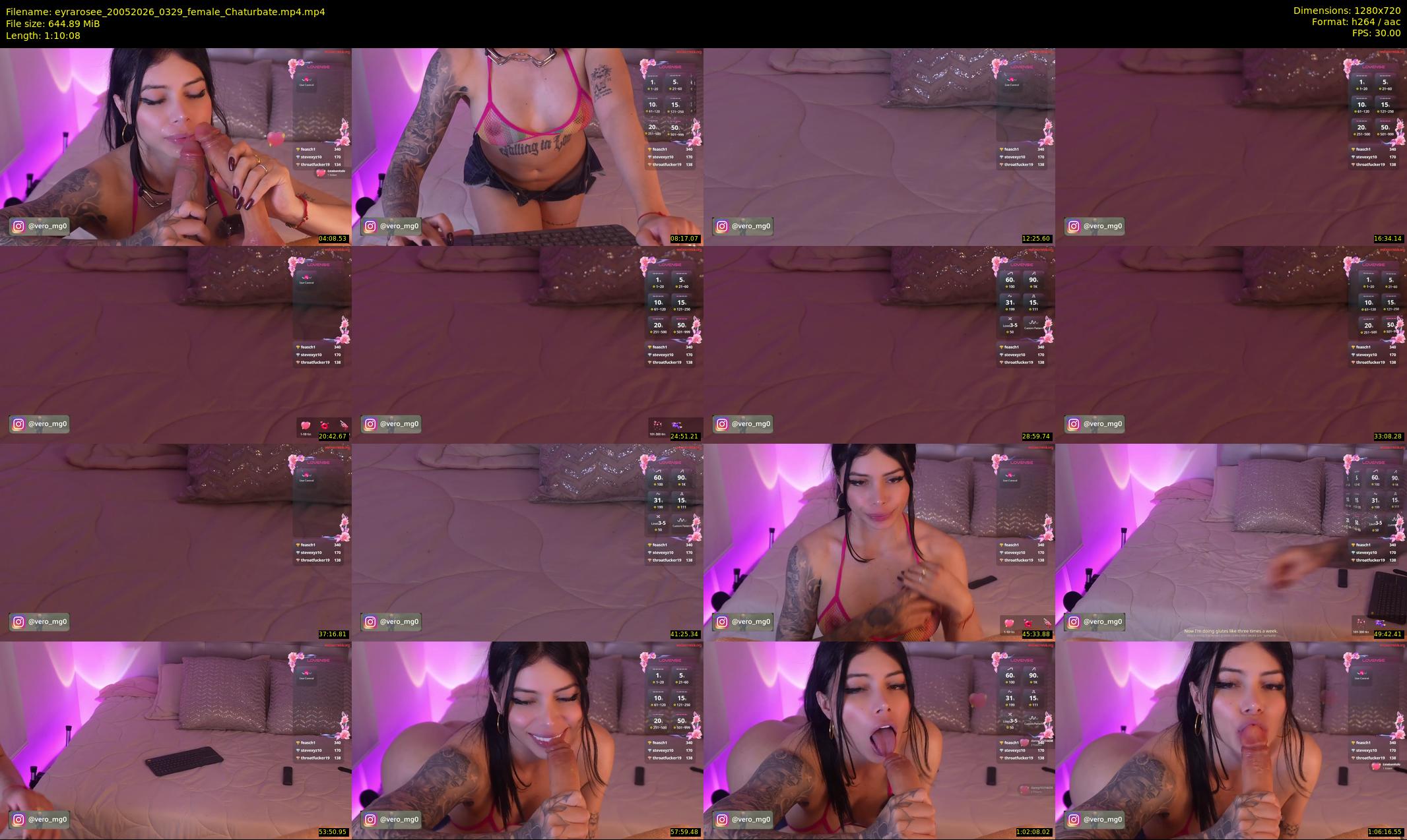 eyrarosee — 71 minute Chaturbate female cam show recording, 720p, May 20, 2026