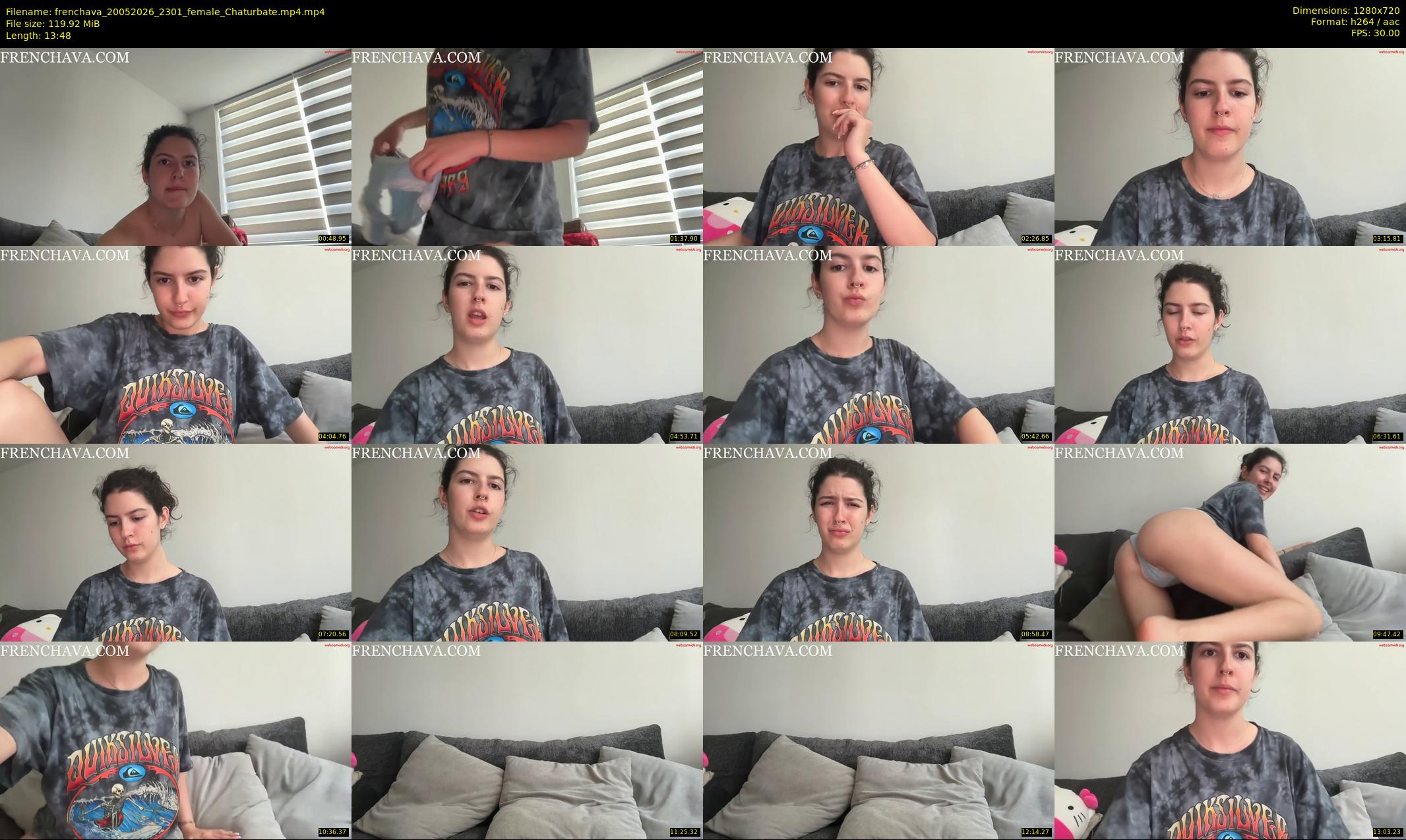 frenchava — 14 minute Chaturbate female cam show recording, 720p, May 20, 2026